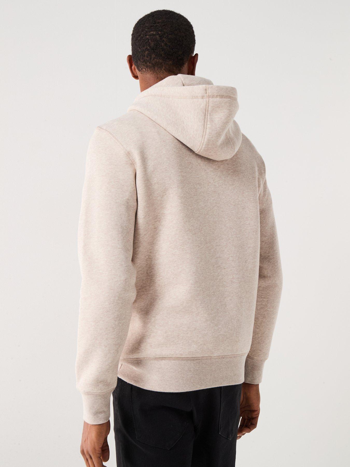 Image 2 of 6 of Tommy Hilfiger Linear Chest Logo Hoodie - Natural