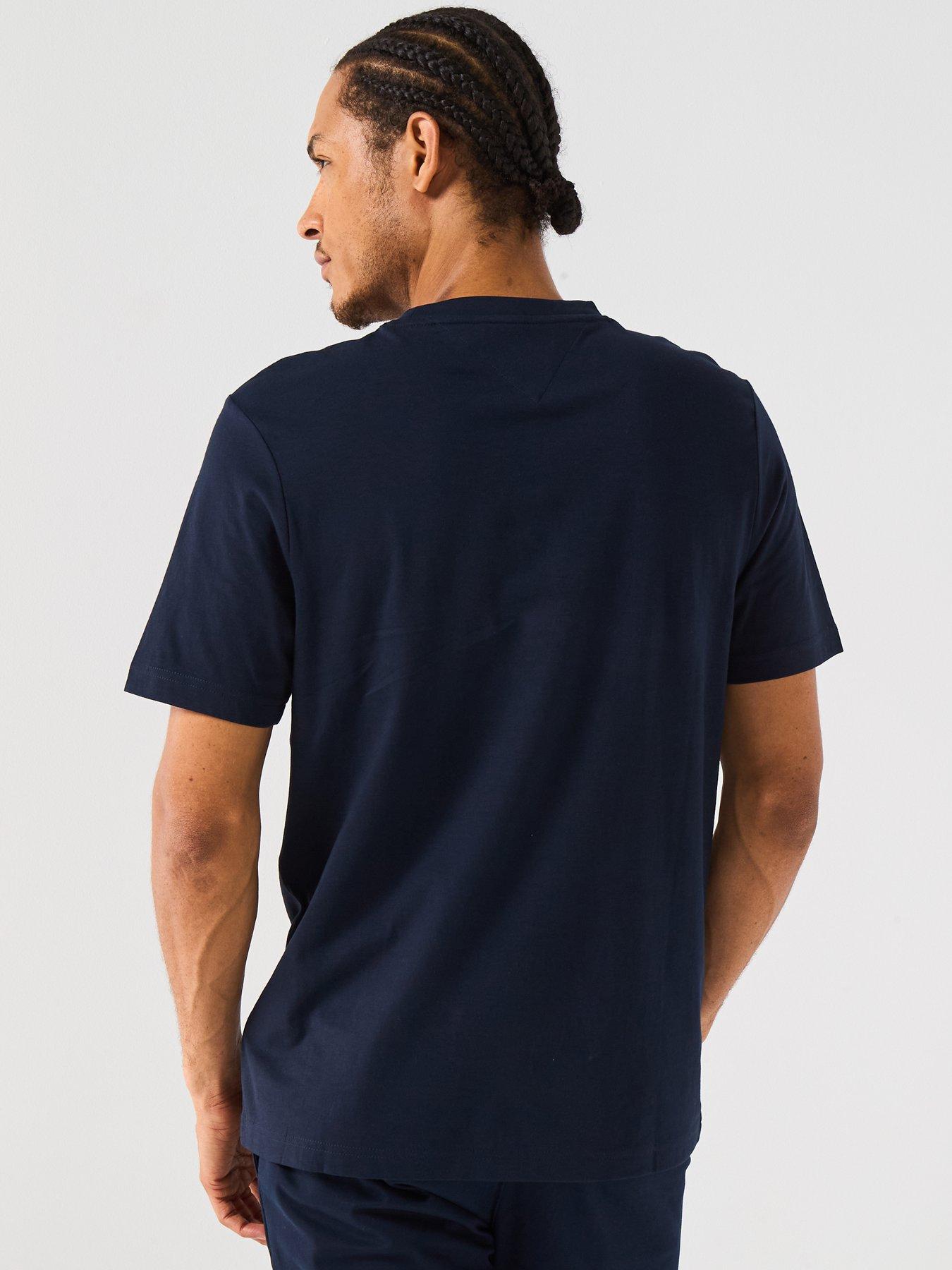 Image 2 of 6 of Tommy Hilfiger Linear Flag Graphic T-Shirt - Navy