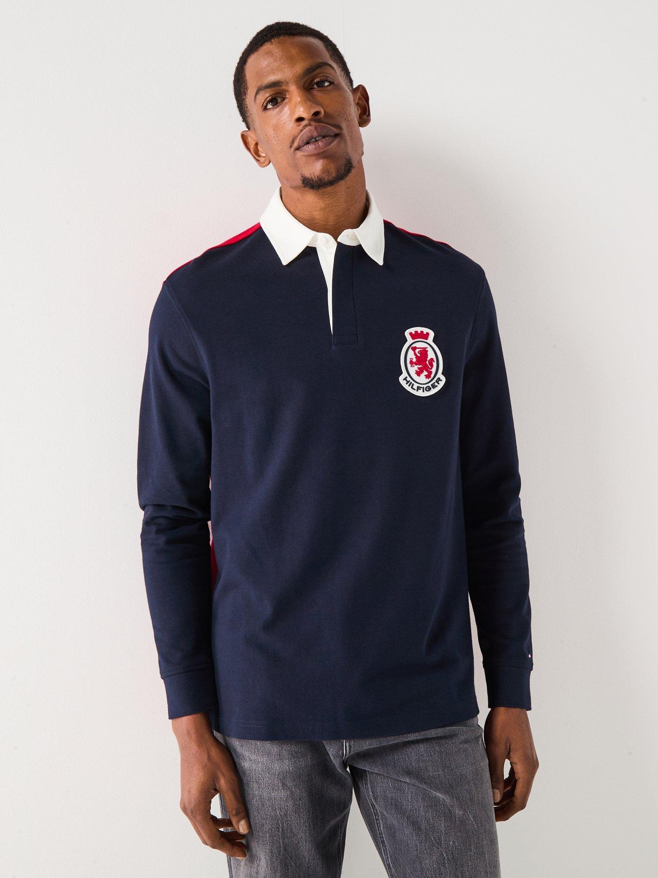 undefined Long Sleeve Polo Shirt - Navy