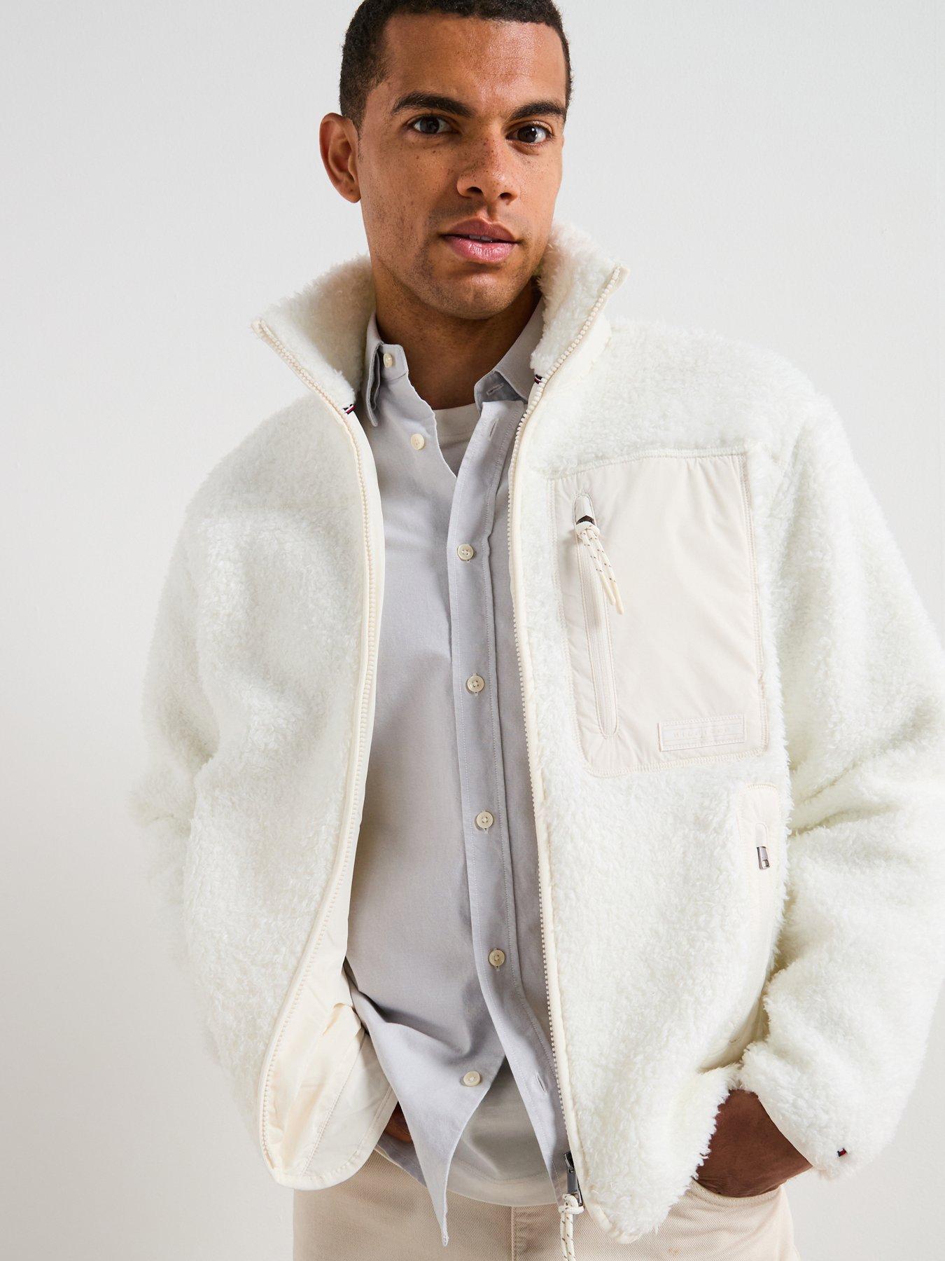Image 1 of 6 of Tommy Hilfiger Teddy Fleece Zip Sweat - Off White