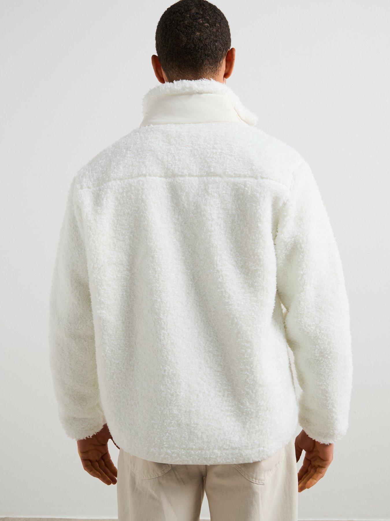 Image 2 of 6 of Tommy Hilfiger Teddy Fleece Zip Sweat - Off White
