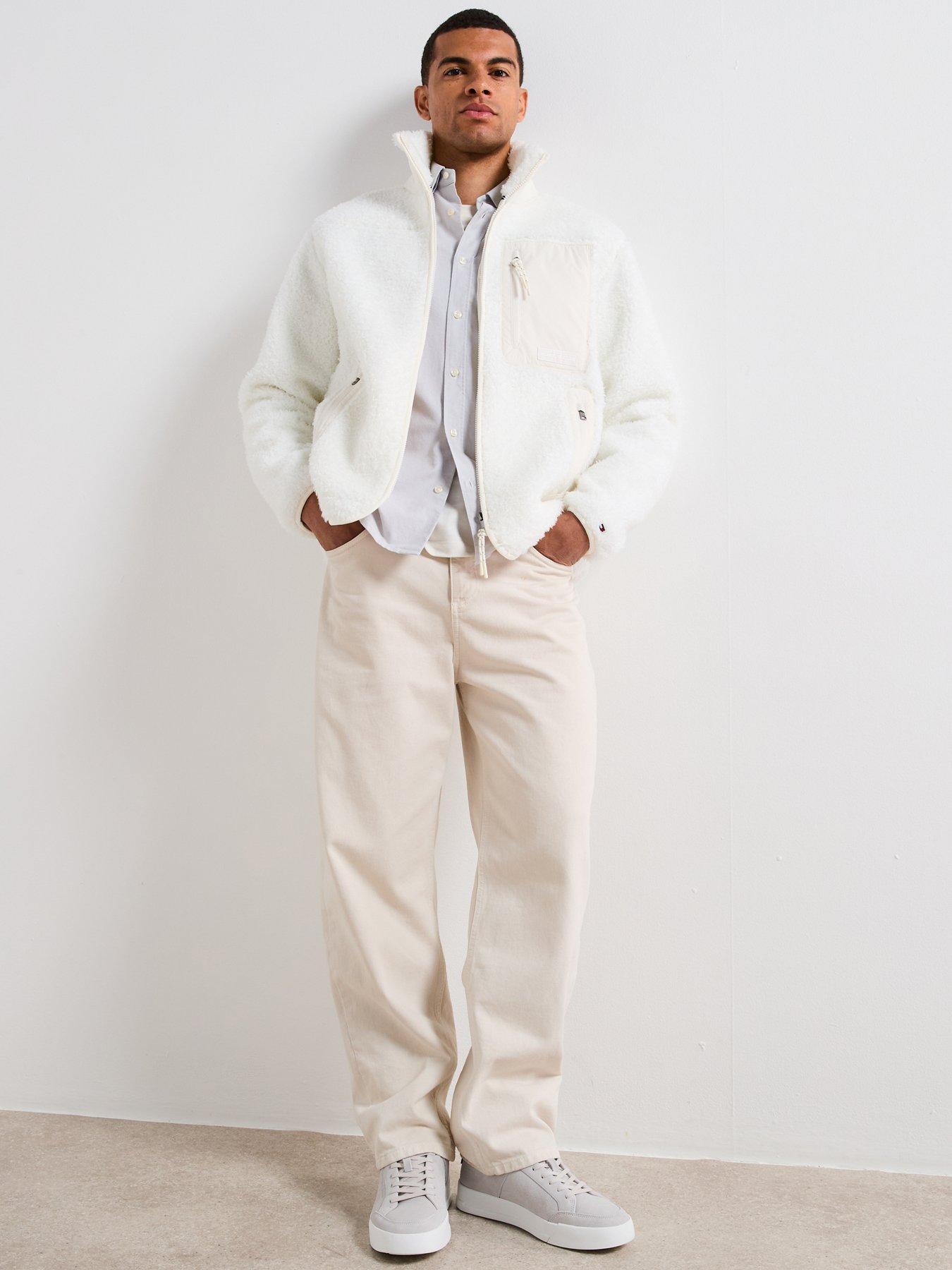 Image 3 of 6 of Tommy Hilfiger Teddy Fleece Zip Sweat - Off White