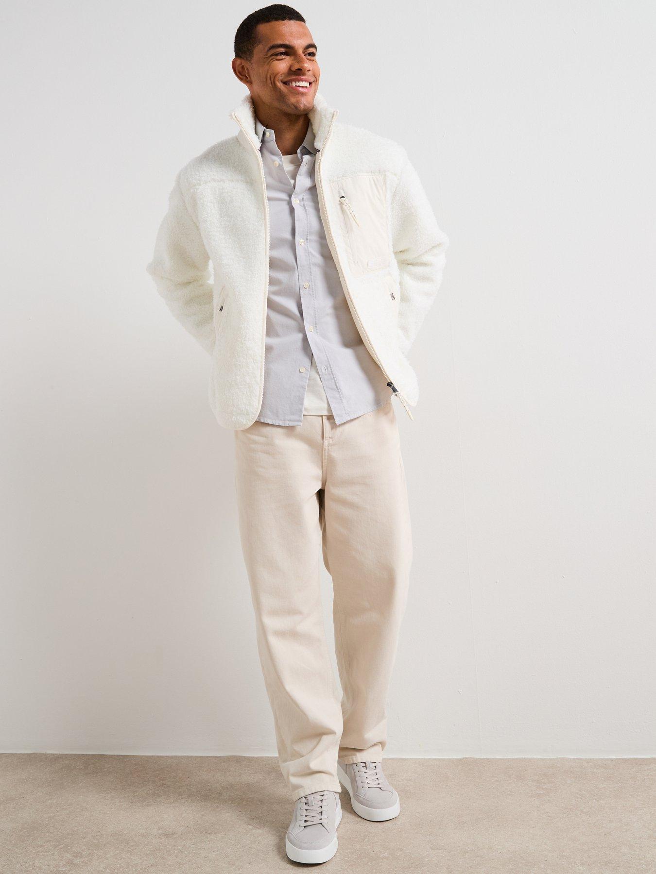 Image 4 of 6 of Tommy Hilfiger Teddy Fleece Zip Sweat - Off White