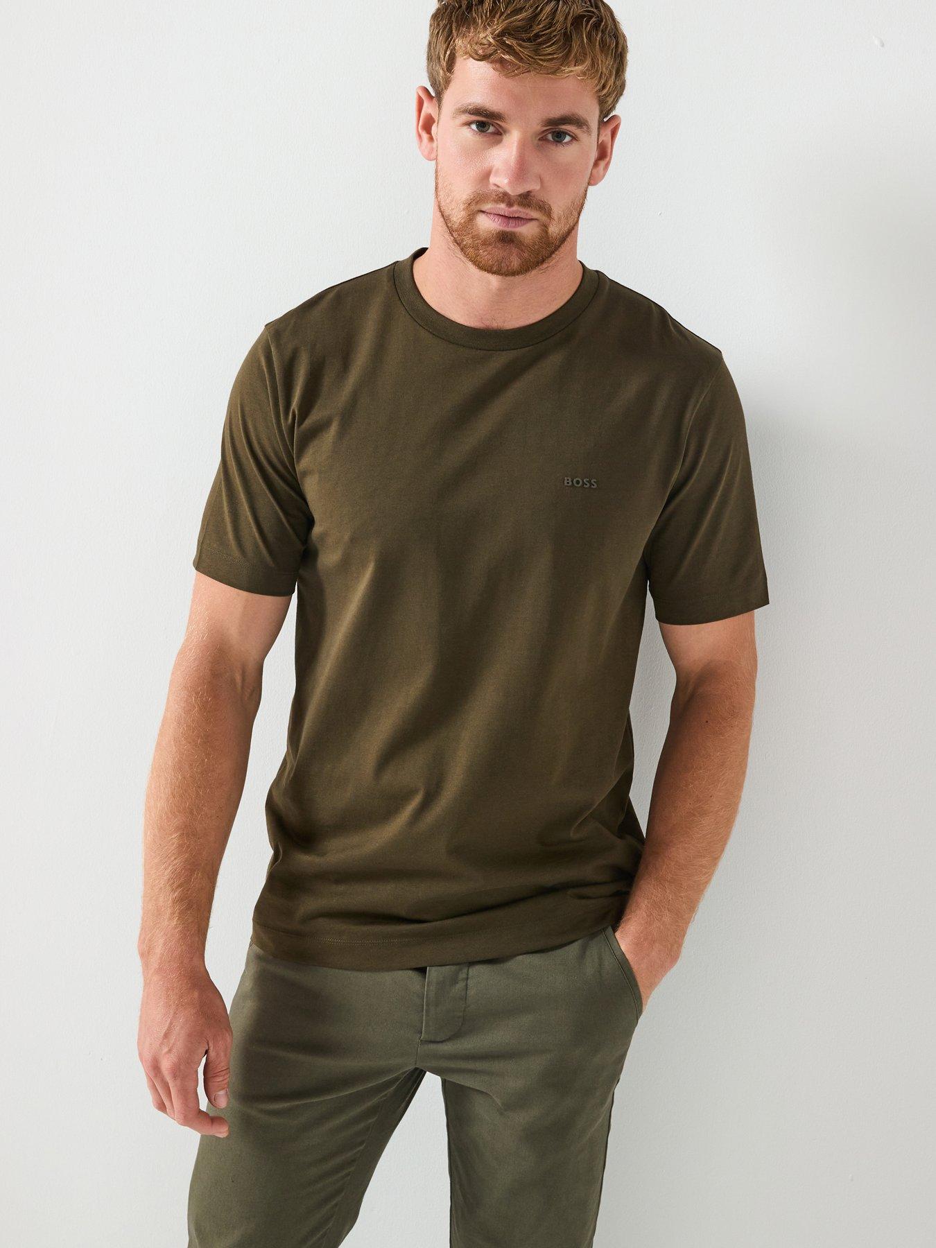 Image 1 of 5 of BOSS Thompson 01 Regular Fit T-Shirt - Khaki