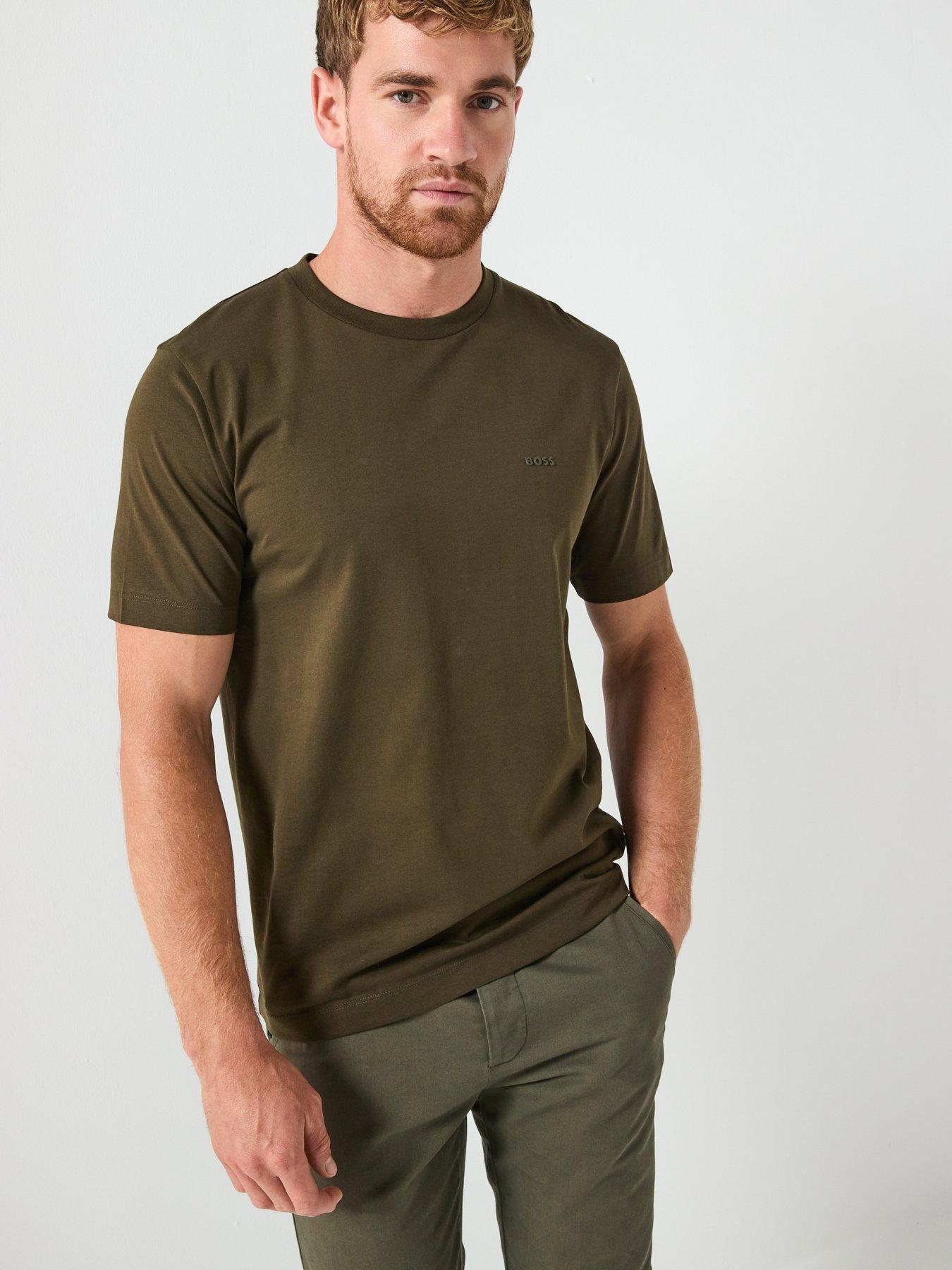 Image 5 of 5 of BOSS Thompson 01 Regular Fit T-Shirt - Khaki