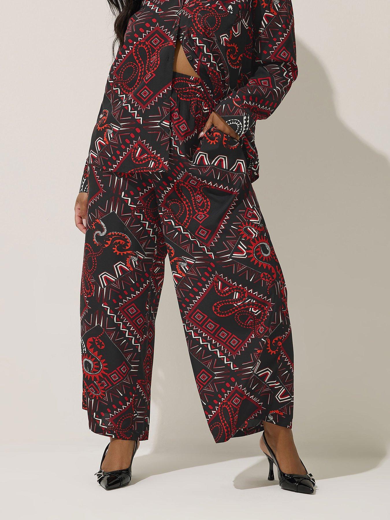undefined Curve Snake Paisley Trouser
