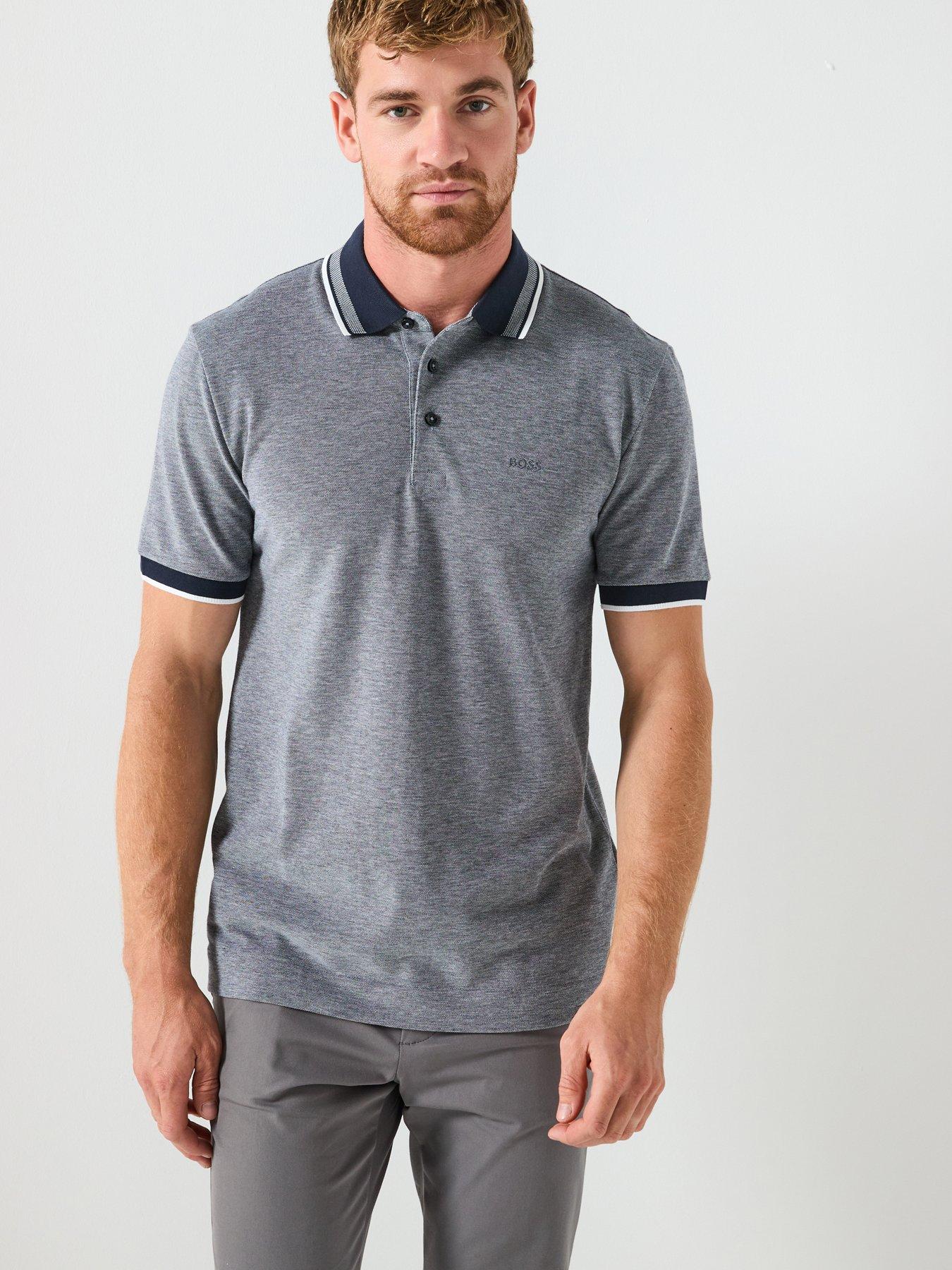 undefined H-Prout 141 Regular Fit Pique Trim Polo Shirt - Navy