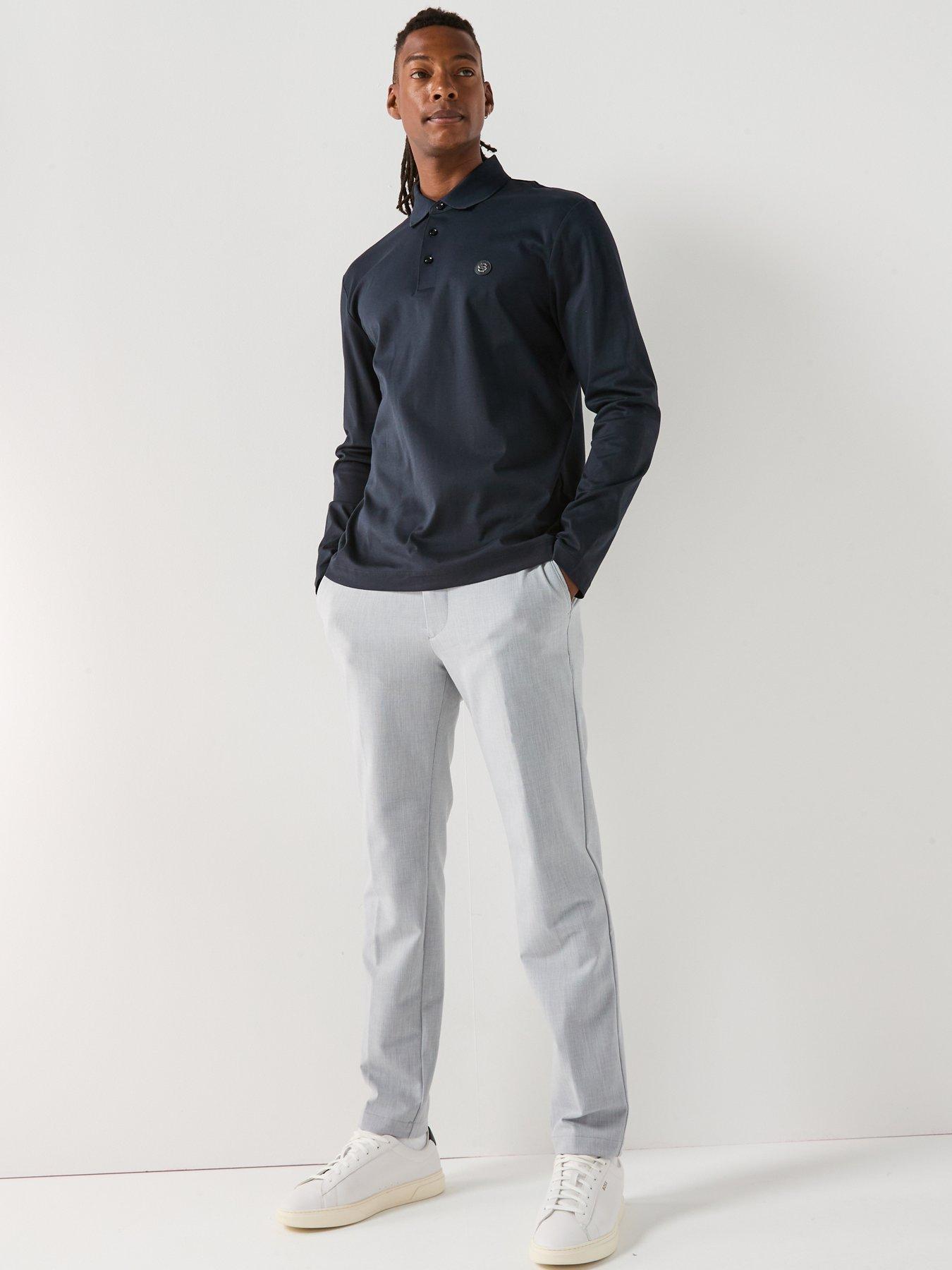  image of boss-c-paley-01-regular-fit-nikel-logo-long-sleeve-polo-shirt-navy