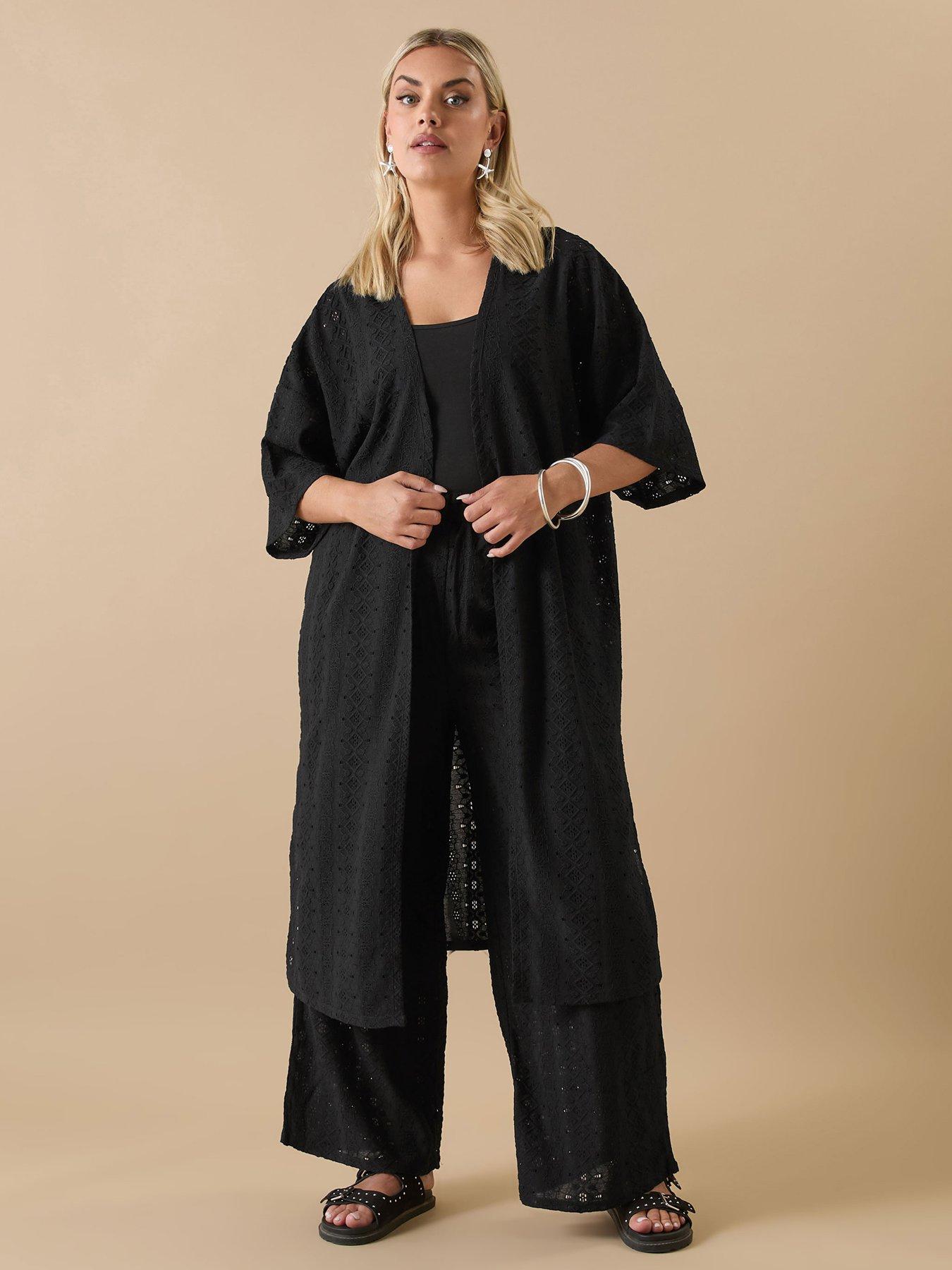 undefined Curve Anglaise Cover Up - Black