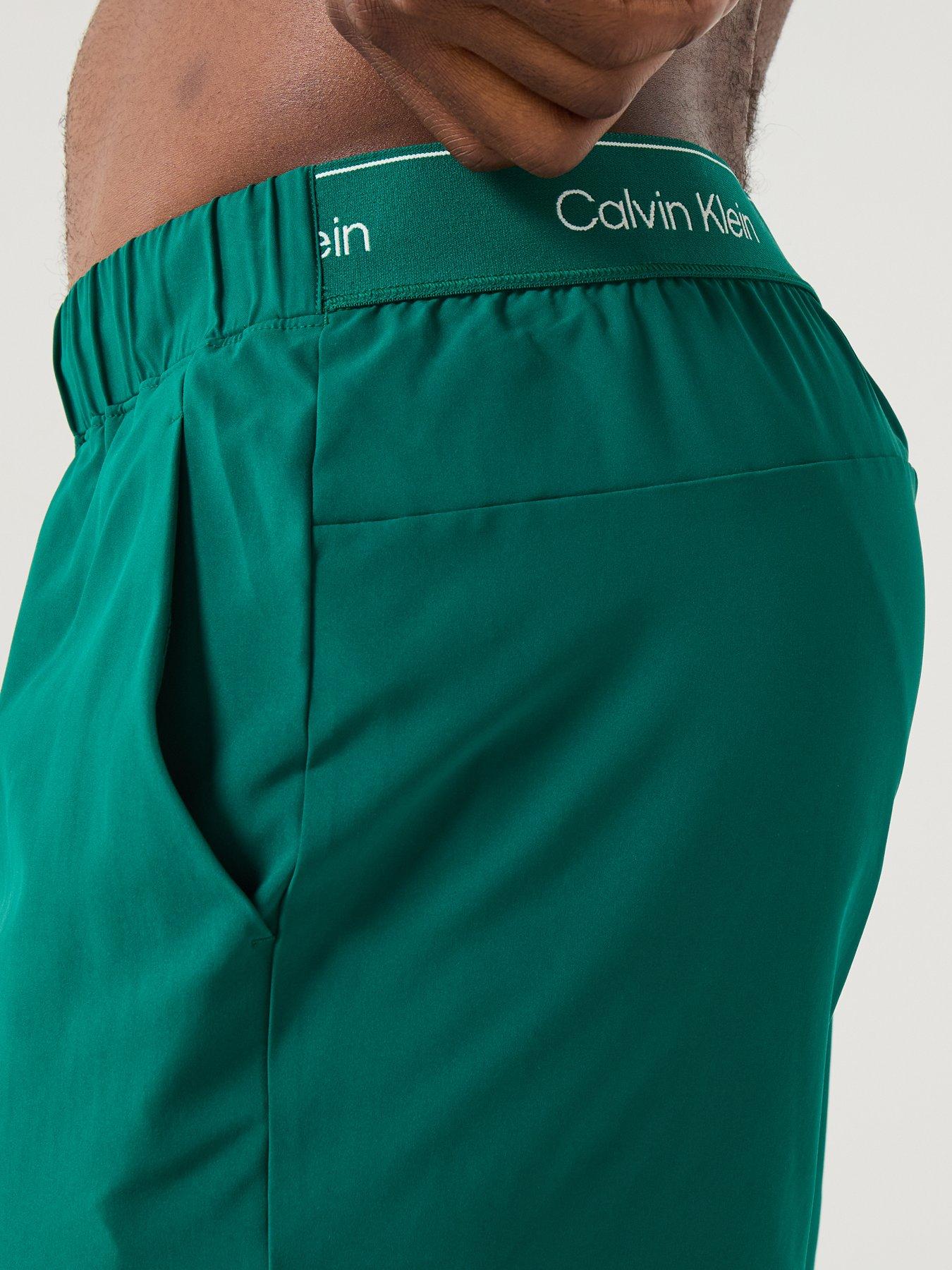 Image 4 of 6 of Calvin Klein Sport Ck Sport Icon Performance Woven Shorts - Green
