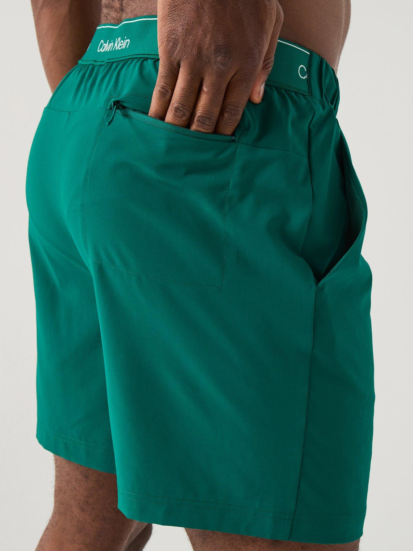 Image 5 of 6 of Calvin Klein Sport Ck Sport Icon Performance Woven Shorts - Green