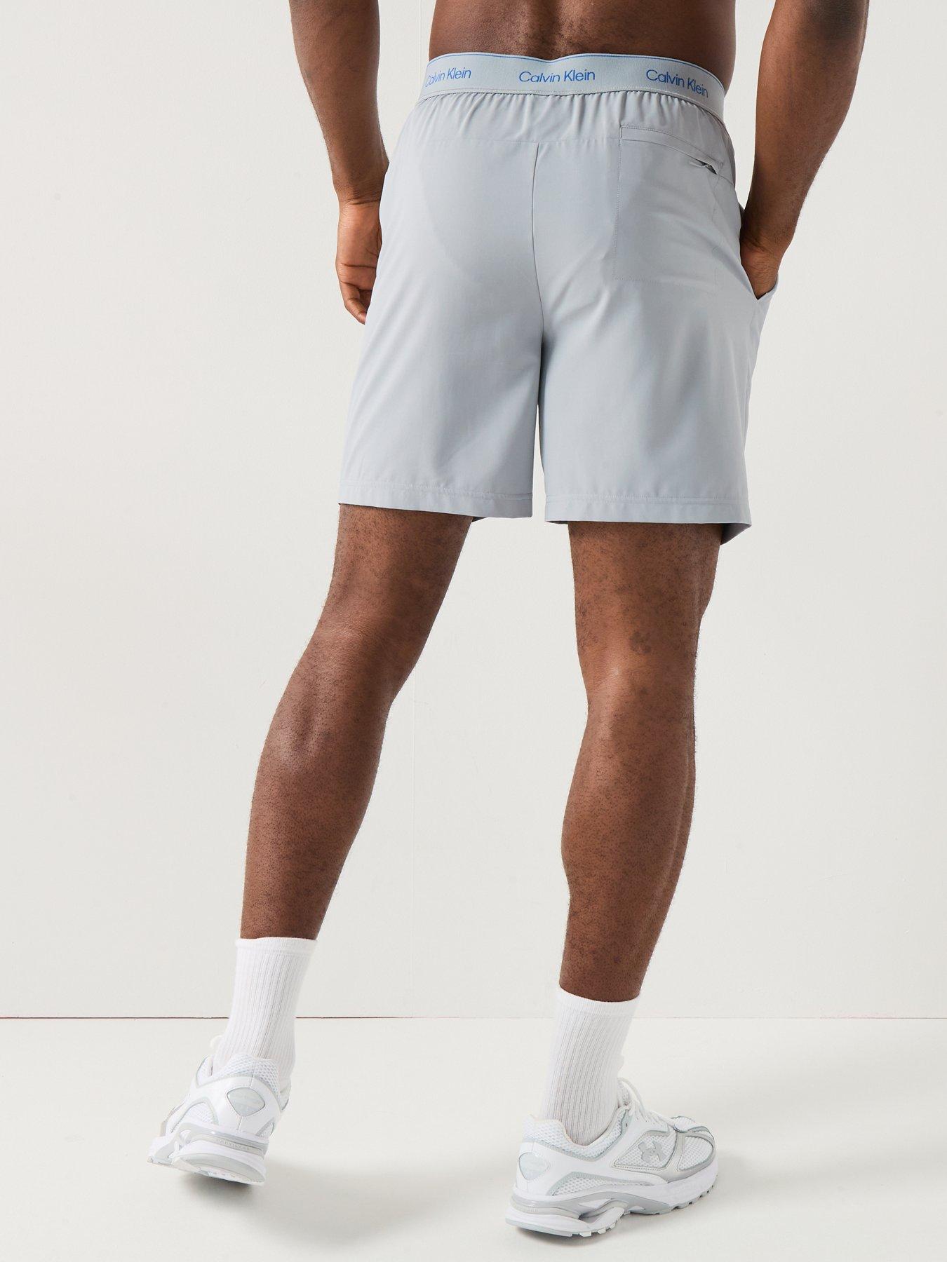 Image 2 of 6 of Calvin Klein Sport CK Icon Performance Woven Shorts - Grey