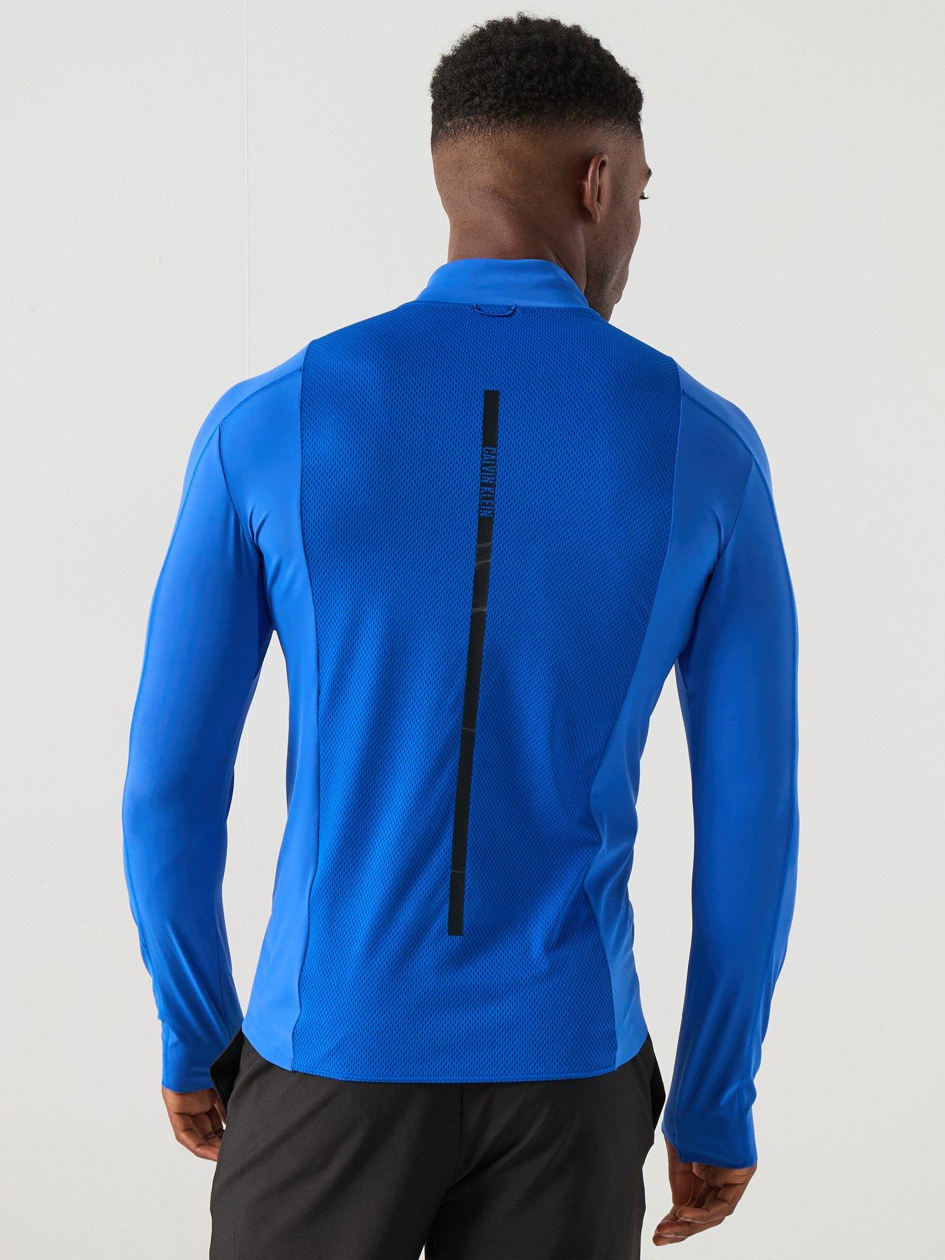 Image 2 of 6 of Calvin Klein Sport CK Intense Power 1/4 Zip Sweat - Blue