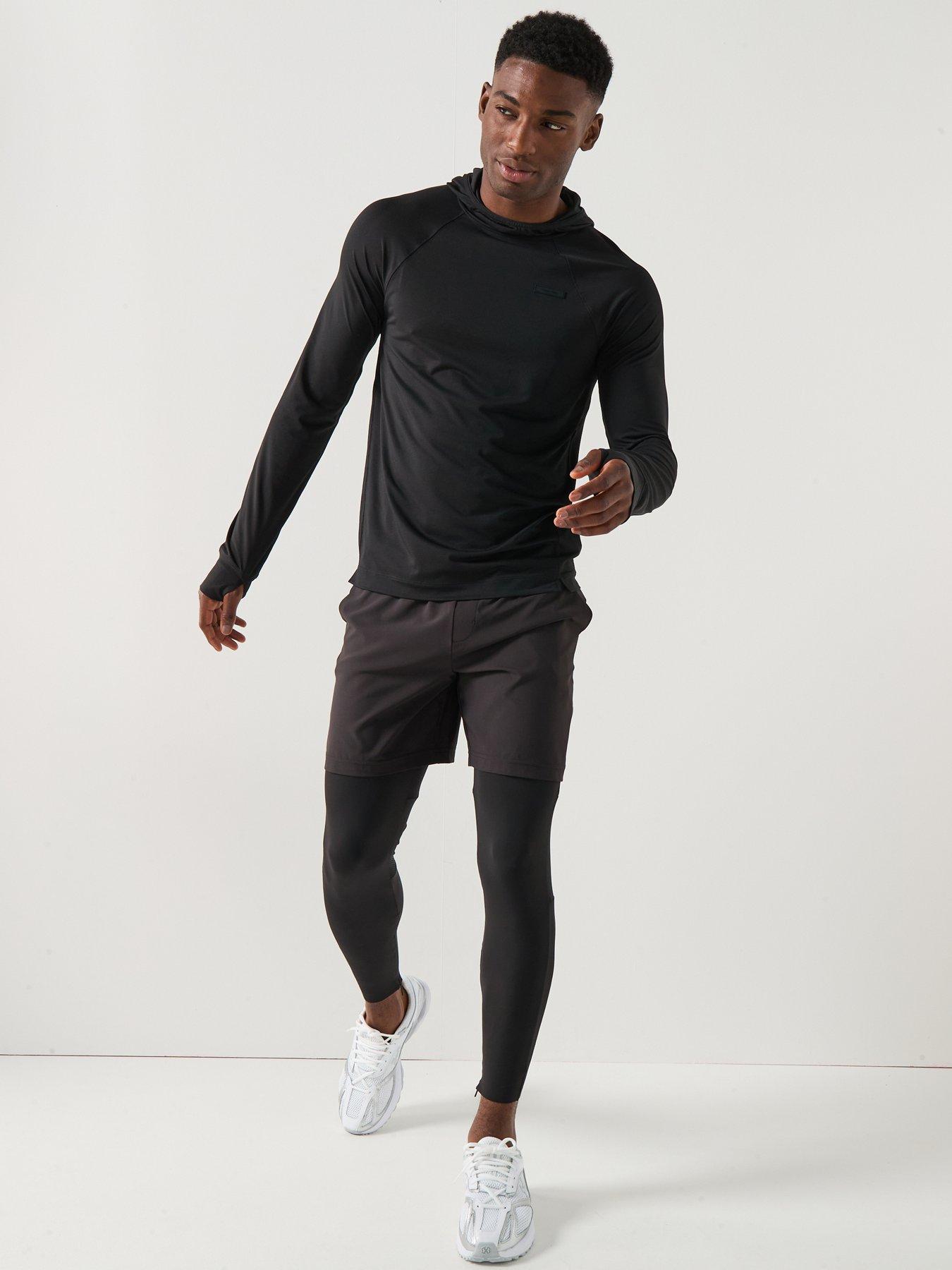 Image 3 of 6 of Calvin Klein Sport Ck Commuter Performance Long Sleeve T-Shirt - Black