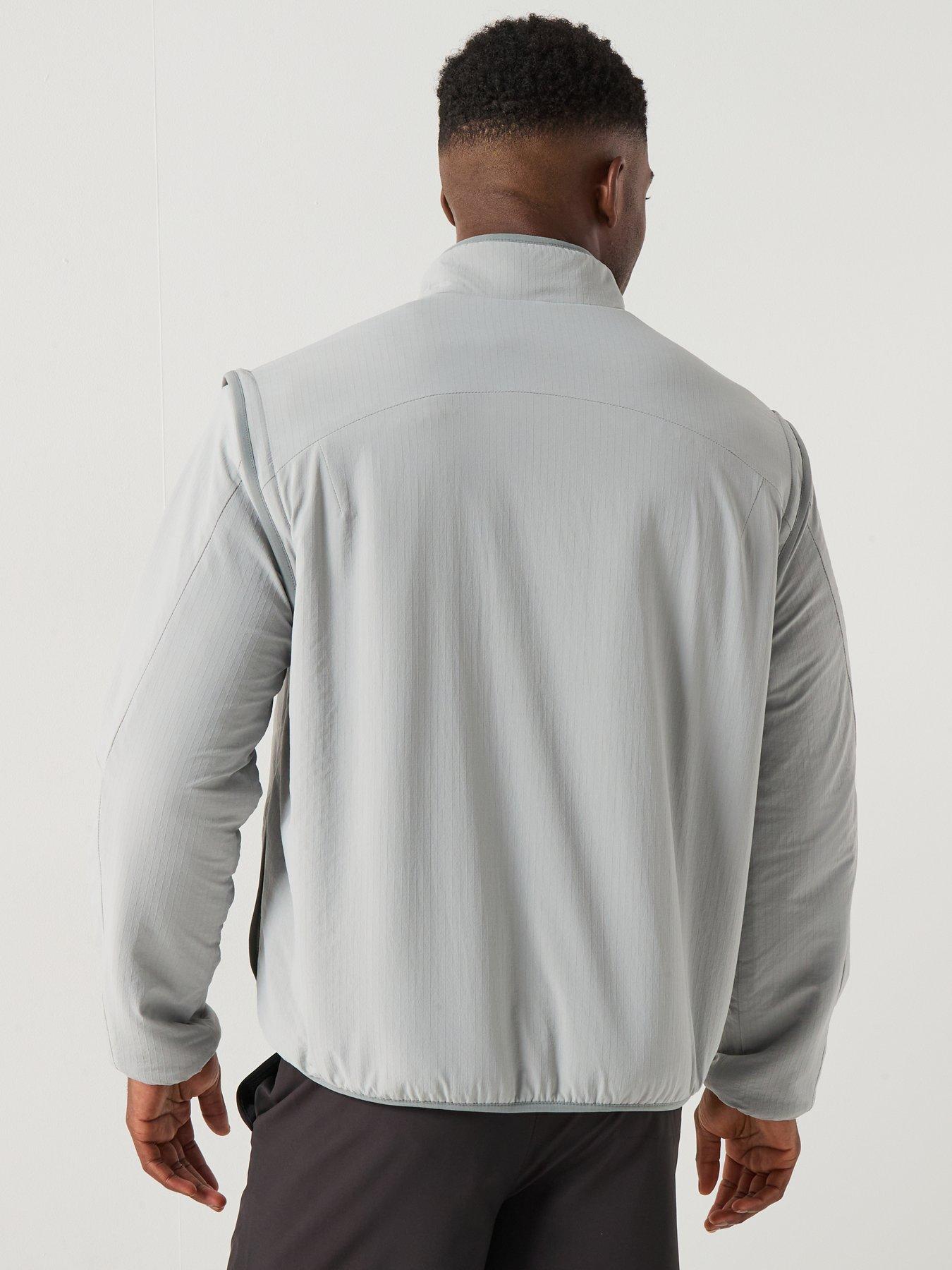 Image 2 of 6 of Calvin Klein Sport Ck Tech Reversible Sherpa Jacket - Grey