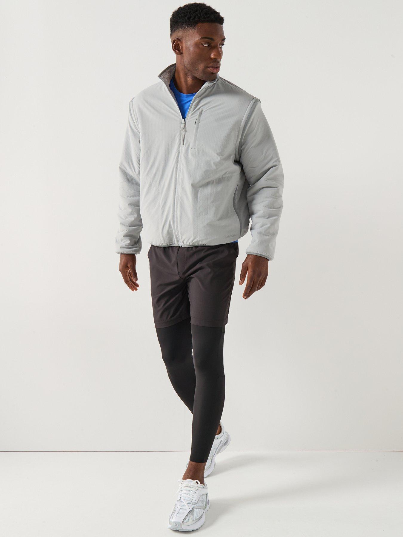 Image 3 of 6 of Calvin Klein Sport Ck Tech Reversible Sherpa Jacket - Grey