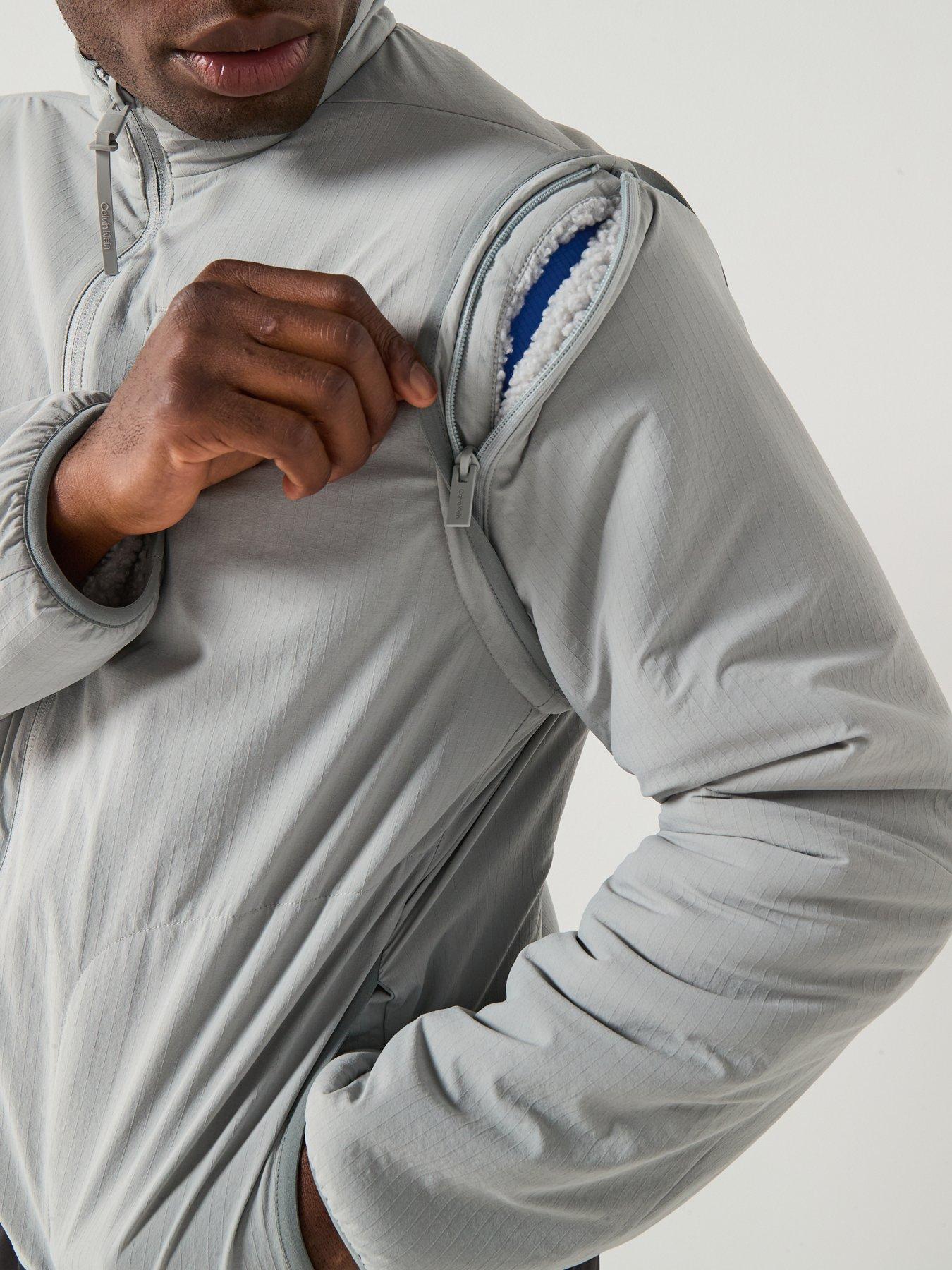 Image 6 of 6 of Calvin Klein Sport Ck Tech Reversible Sherpa Jacket - Grey