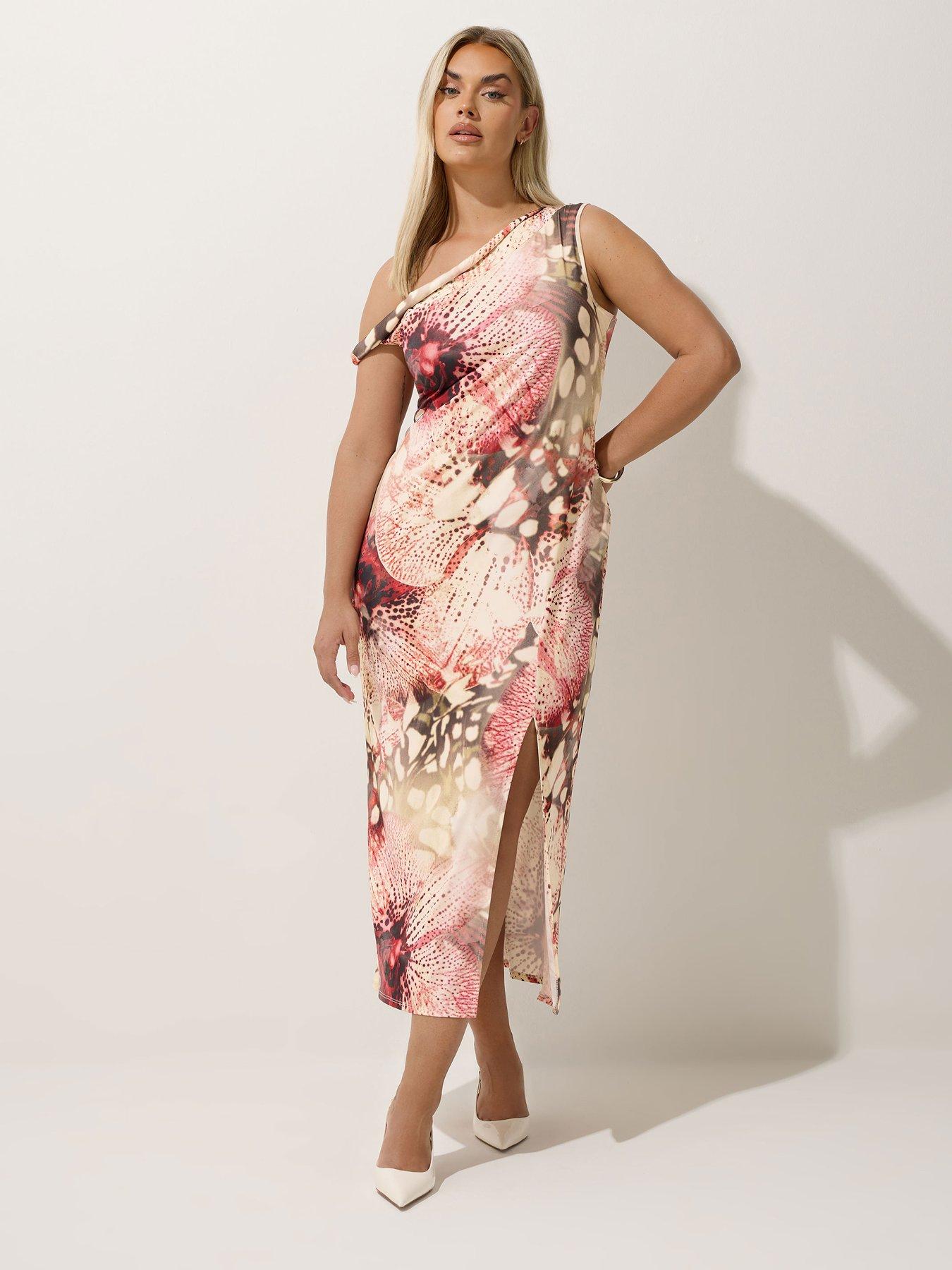 Image 1 of 5 of Yours Curve Butterfly Knot Dress - Natural