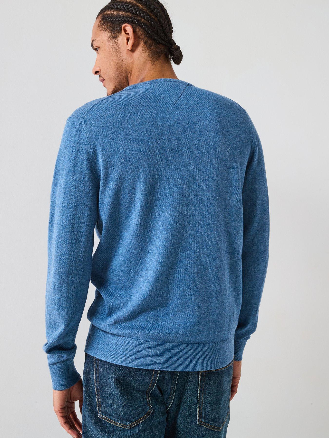 Image 2 of 4 of Tommy Hilfiger Essential Cotton Crew Neck Knitted Jumper - Blue