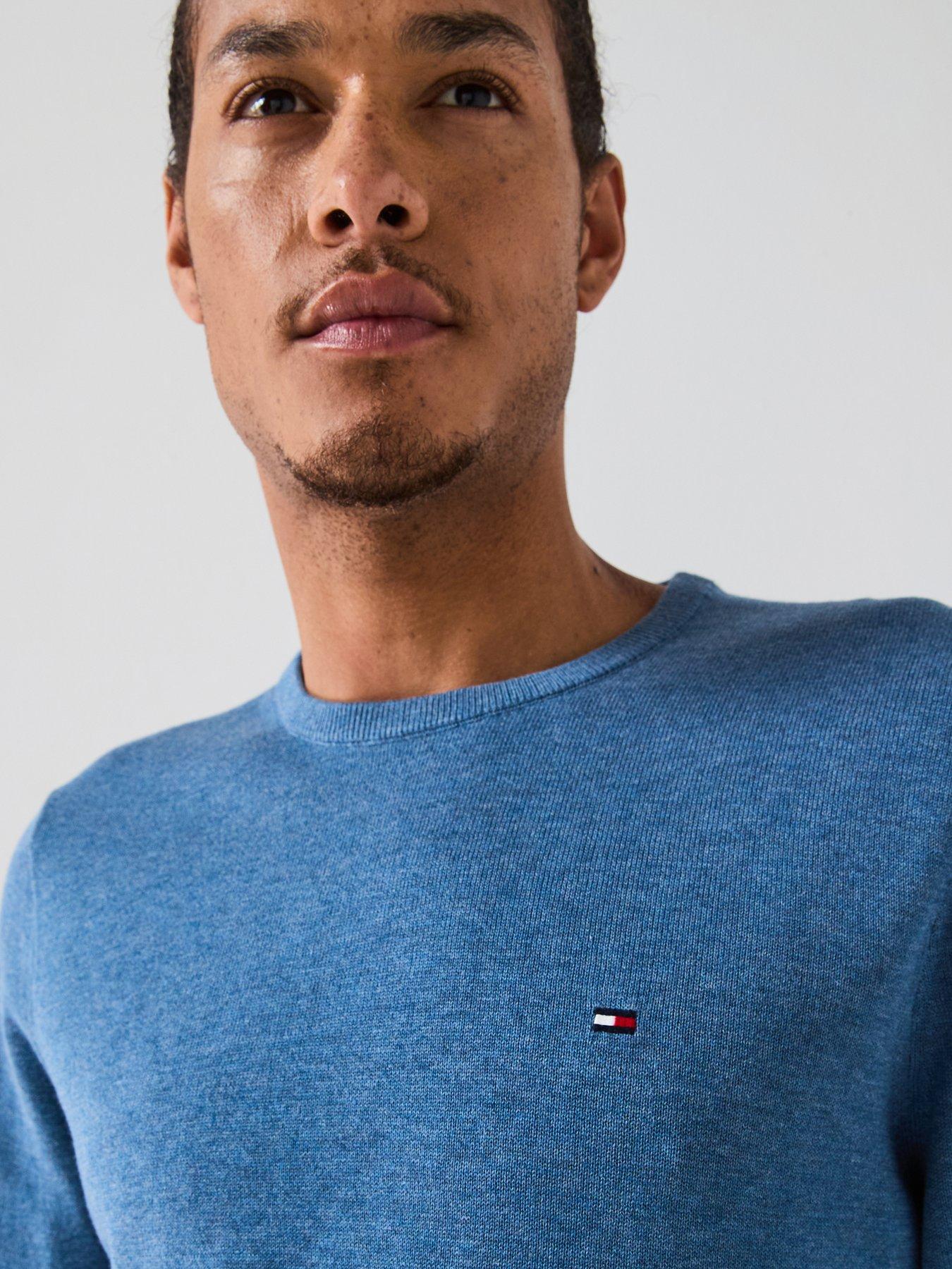 Image 4 of 4 of Tommy Hilfiger Essential Cotton Crew Neck Knitted Jumper - Blue