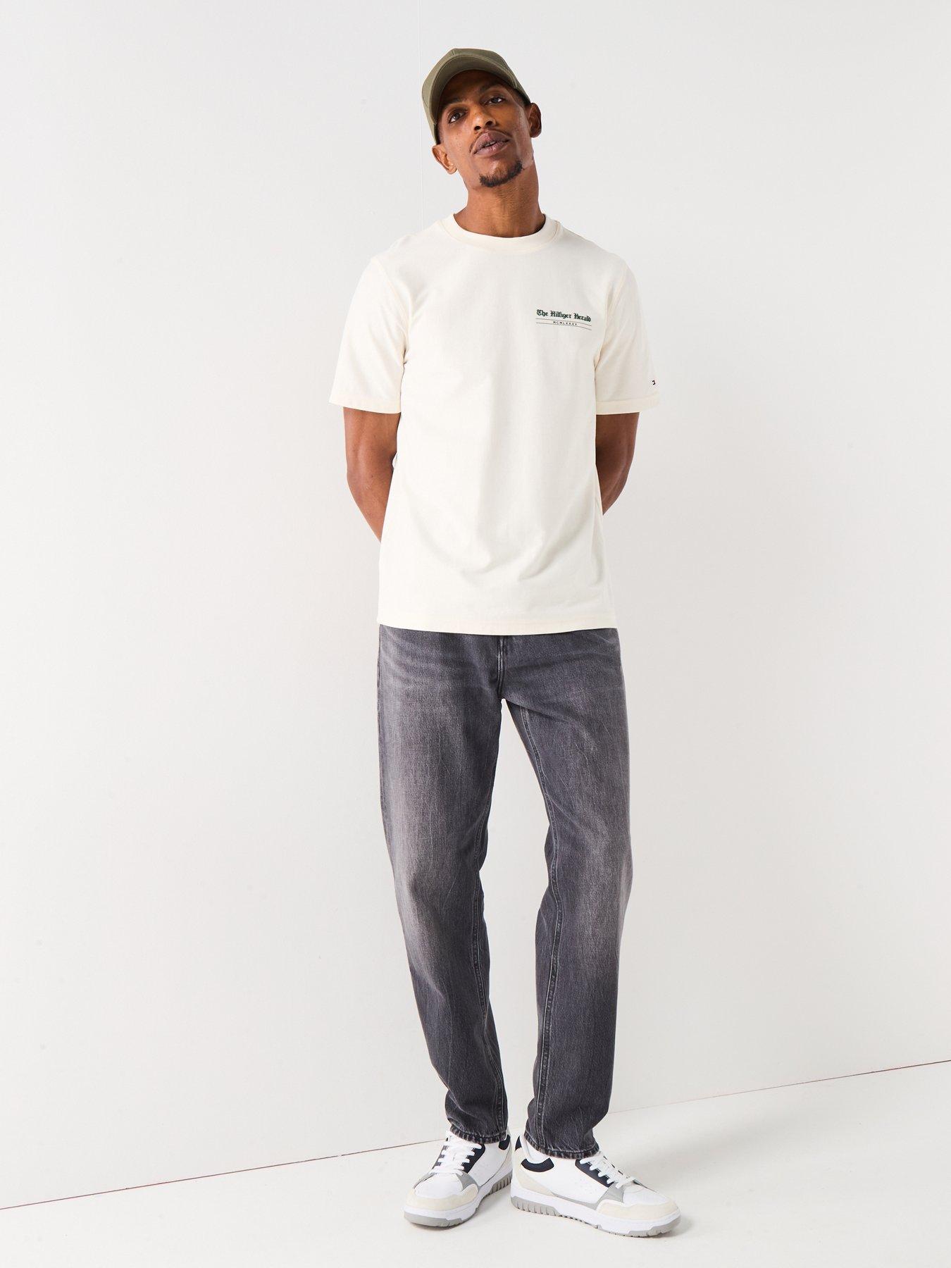 Image 3 of 6 of Tommy Hilfiger Herald Back Print Graphic T-Shirt - Off White