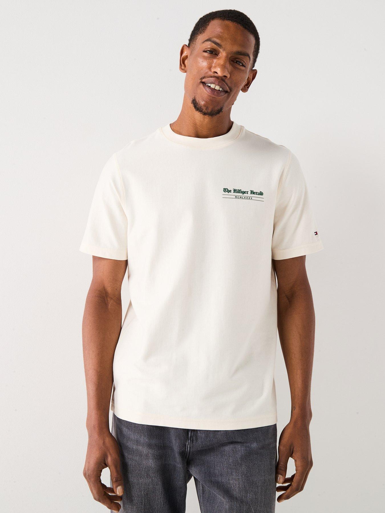 Image 6 of 6 of Tommy Hilfiger Herald Back Print Graphic T-Shirt - Off White