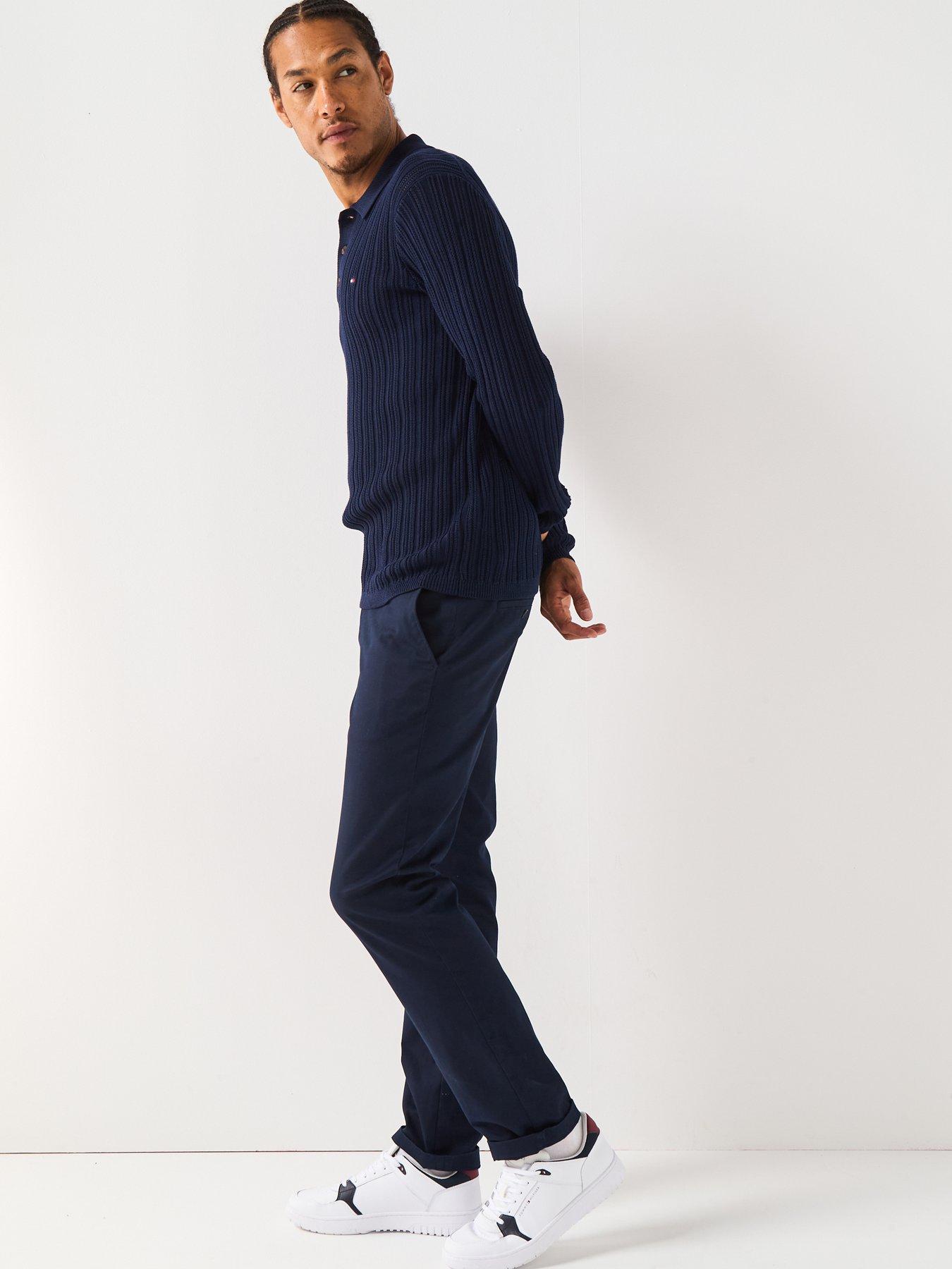 Image 6 of 6 of Tommy Hilfiger Elevated Structure Knitted Polo Shirt - Navy