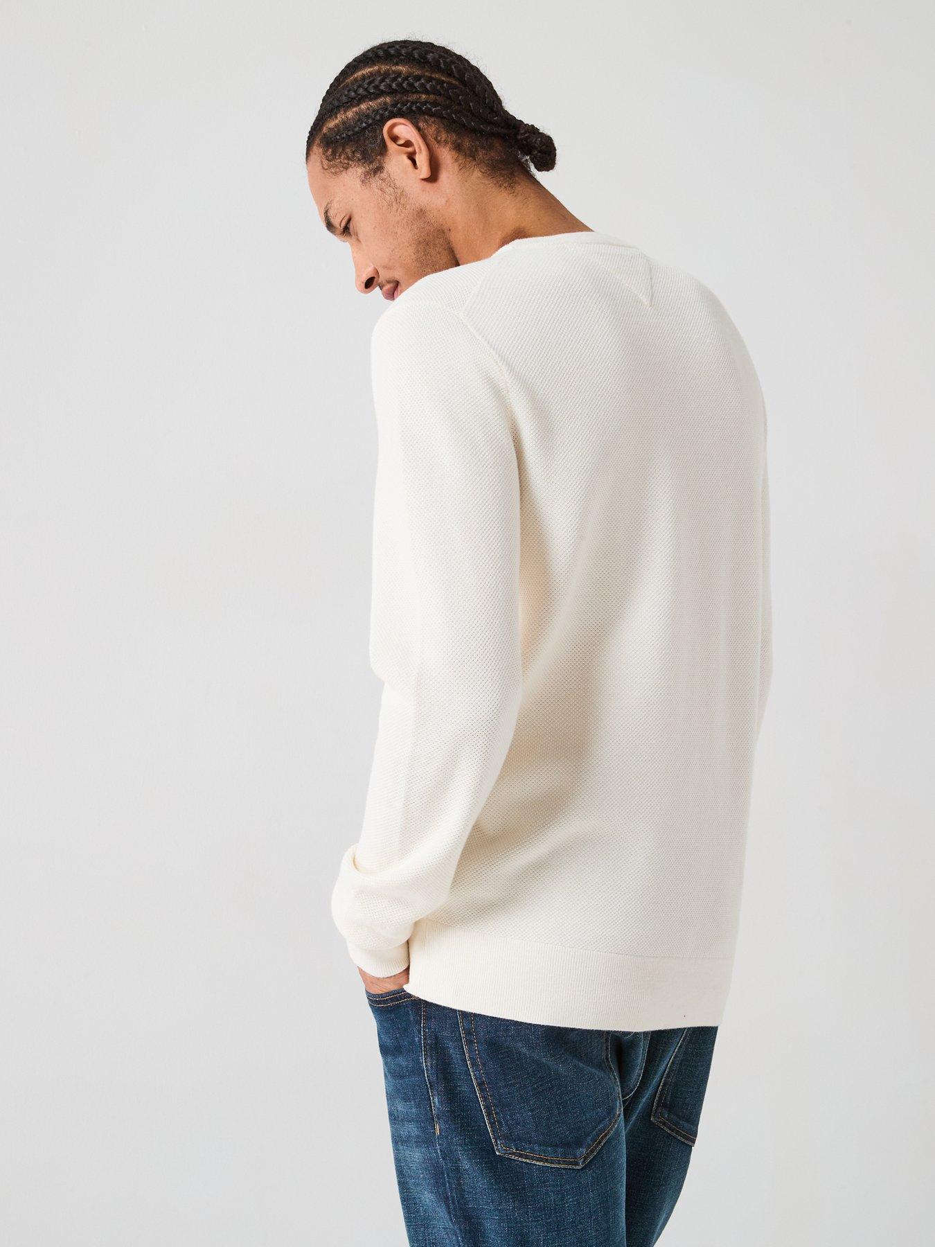 Image 2 of 5 of Tommy Hilfiger Essential Structure Crew Neck Knitted Jumper - Off White