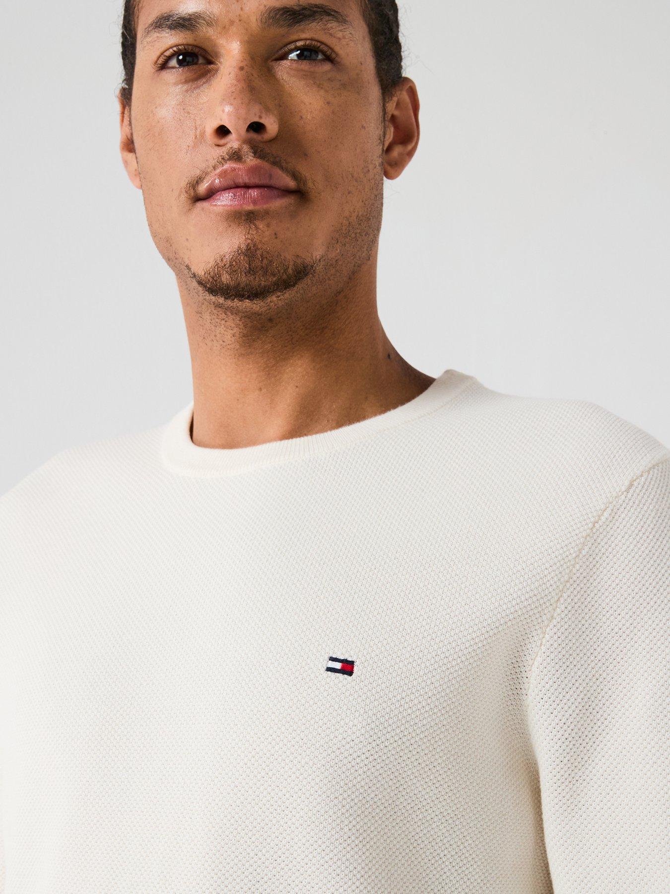 Image 5 of 5 of Tommy Hilfiger Essential Structure Crew Neck Knitted Jumper - Off White