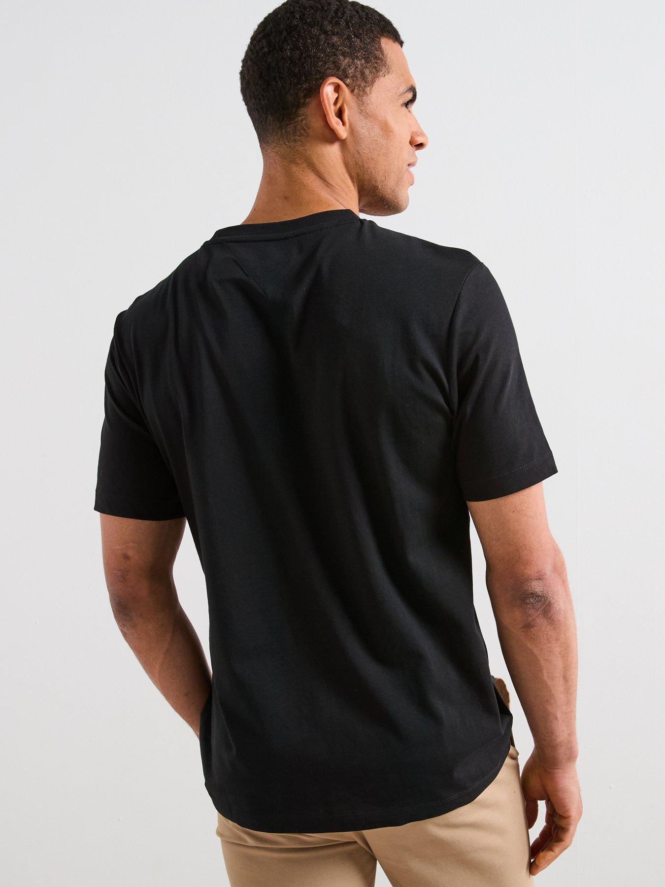 Image 2 of 6 of Tommy Hilfiger Stack Graphic Logo T-Shirt - Black