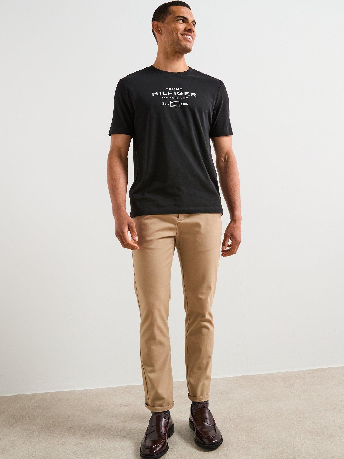 Image 3 of 6 of Tommy Hilfiger Stack Graphic Logo T-Shirt - Black