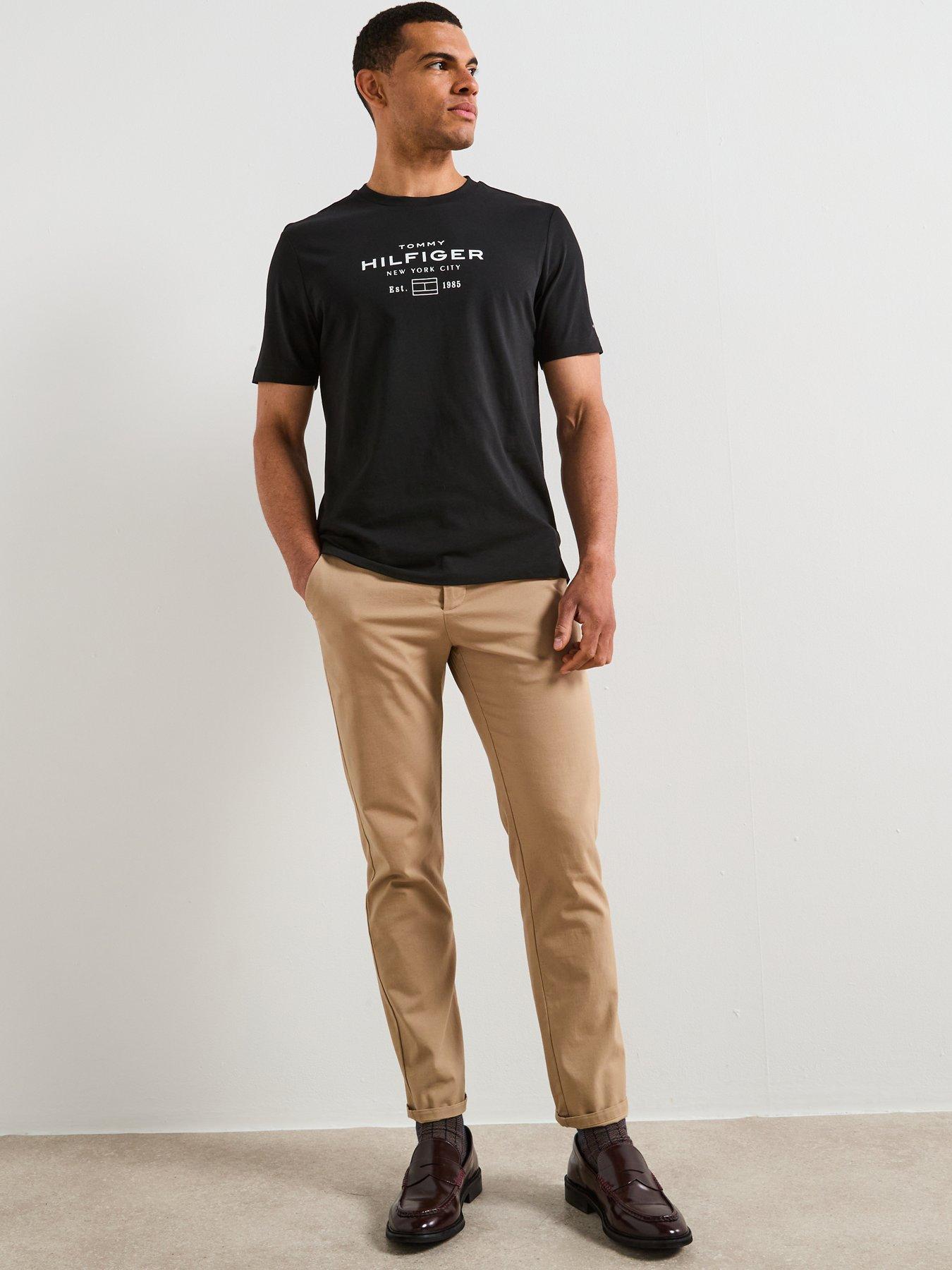 Image 4 of 6 of Tommy Hilfiger Stack Graphic Logo T-Shirt - Black