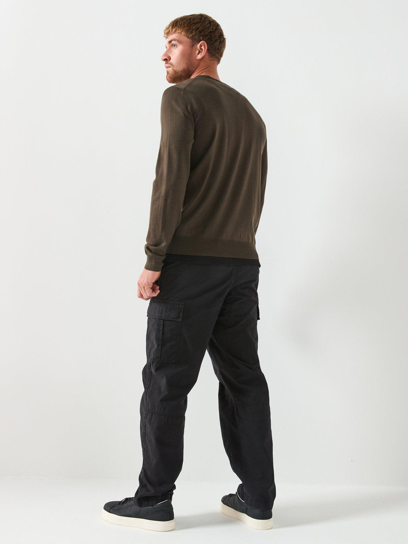 Image 2 of 6 of BOSS Boss Botto-l Regular Fit Crew Wool Knitted Jumper - Khaki