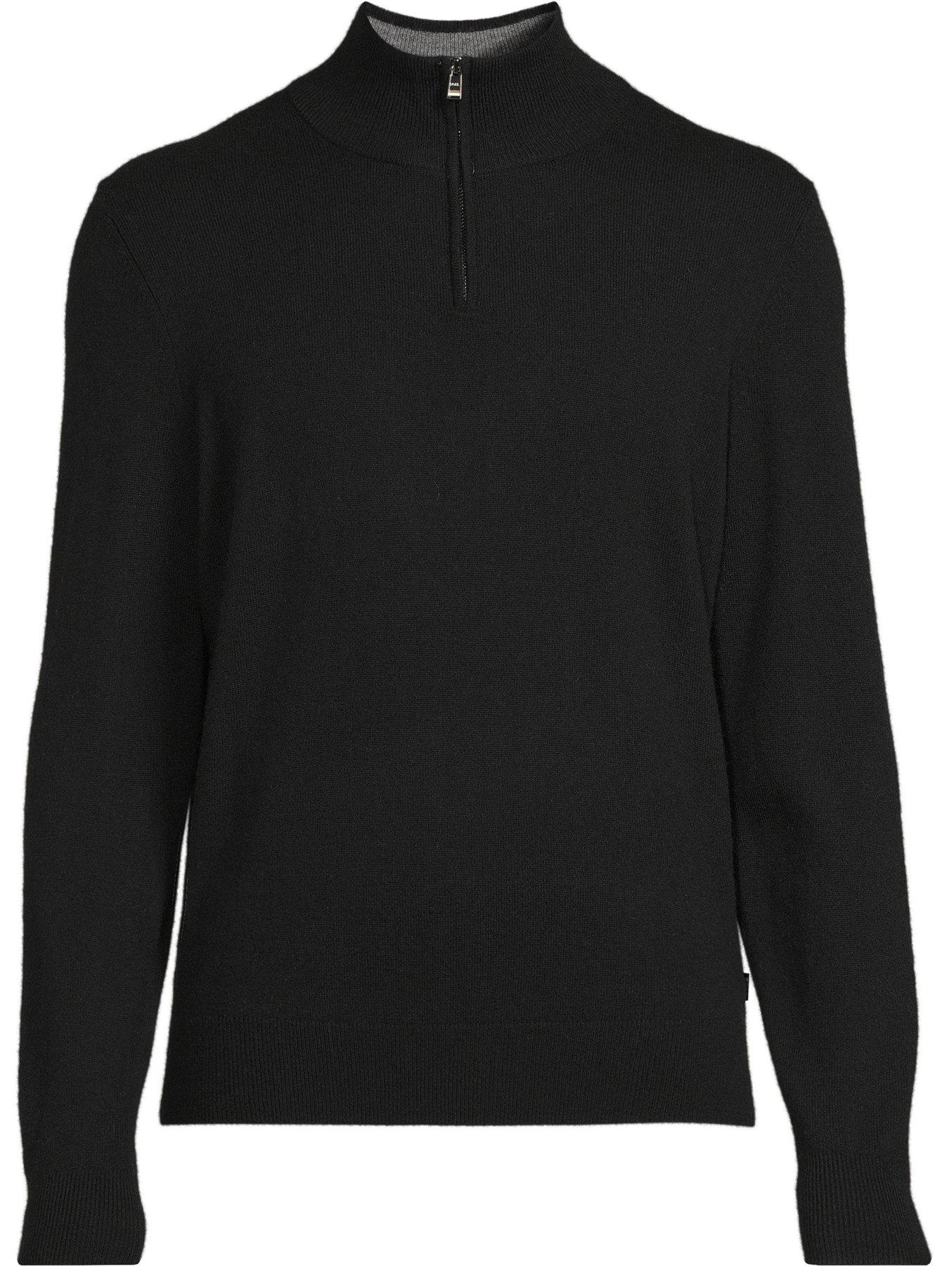 Image 5 of 5 of BOSS H-Hemarlo Regular Fit 1/4 Zip Knitted Jumper - Black