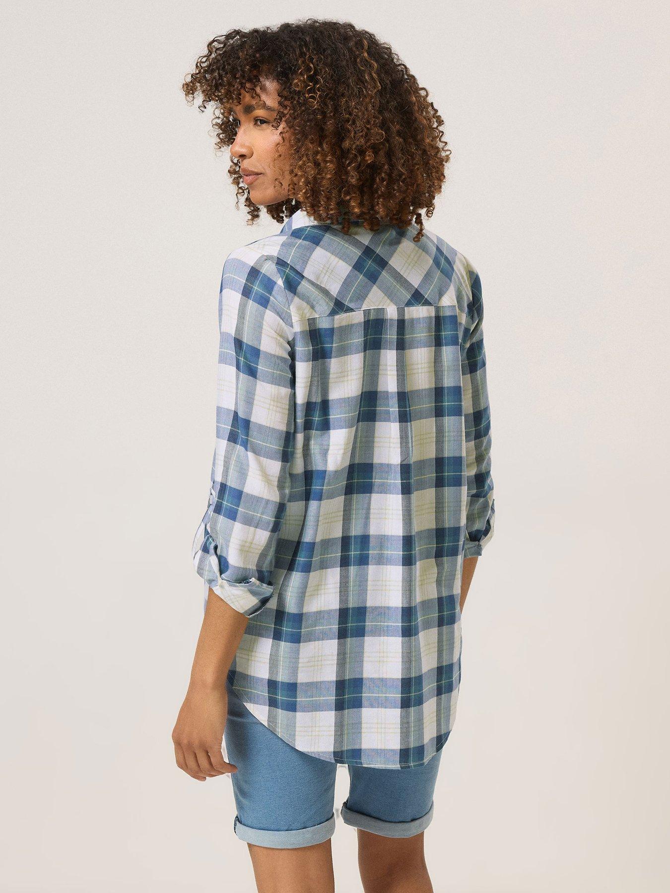 stillFront image of mco-check-shirt-blue