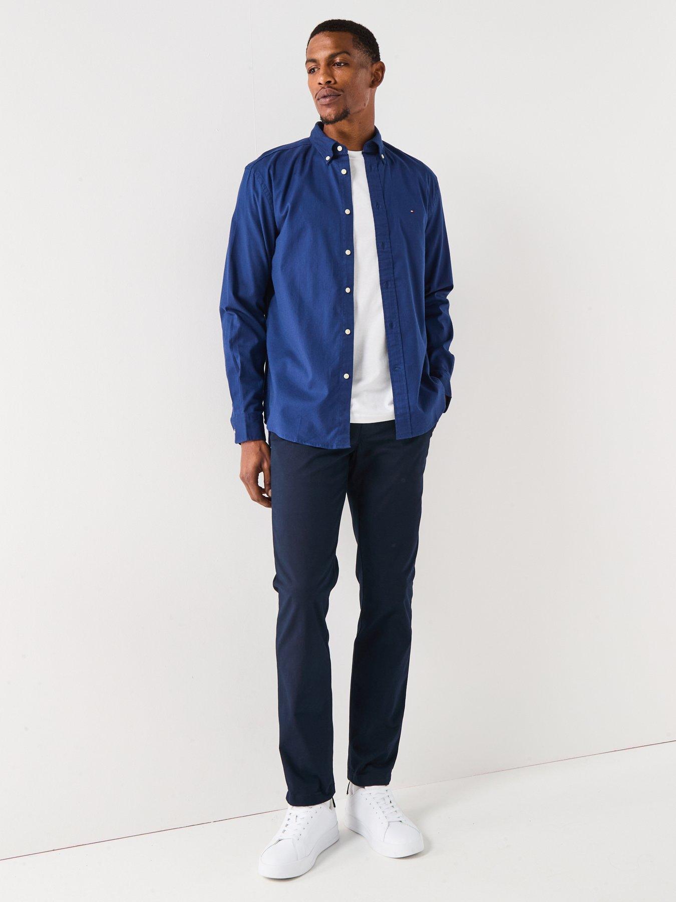 Image 3 of 6 of Tommy Hilfiger Long Sleeve Regular Fit Shirt - Navy