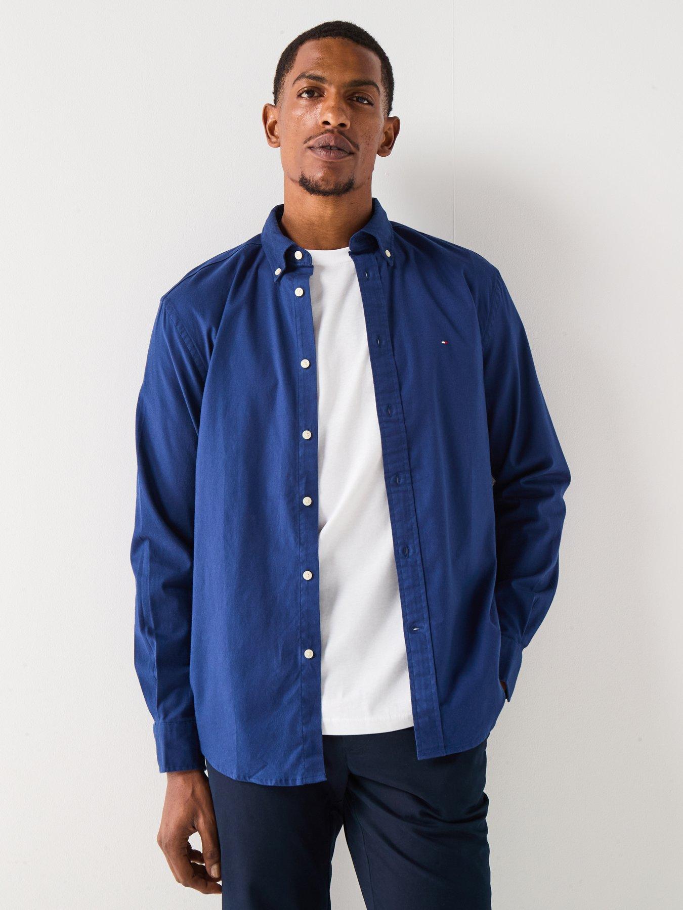 Image 4 of 6 of Tommy Hilfiger Long Sleeve Regular Fit Shirt - Navy