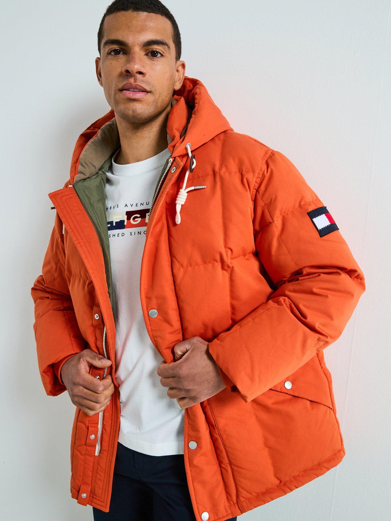 Tommy Hilfiger Square Baffled Down Parka - Orange