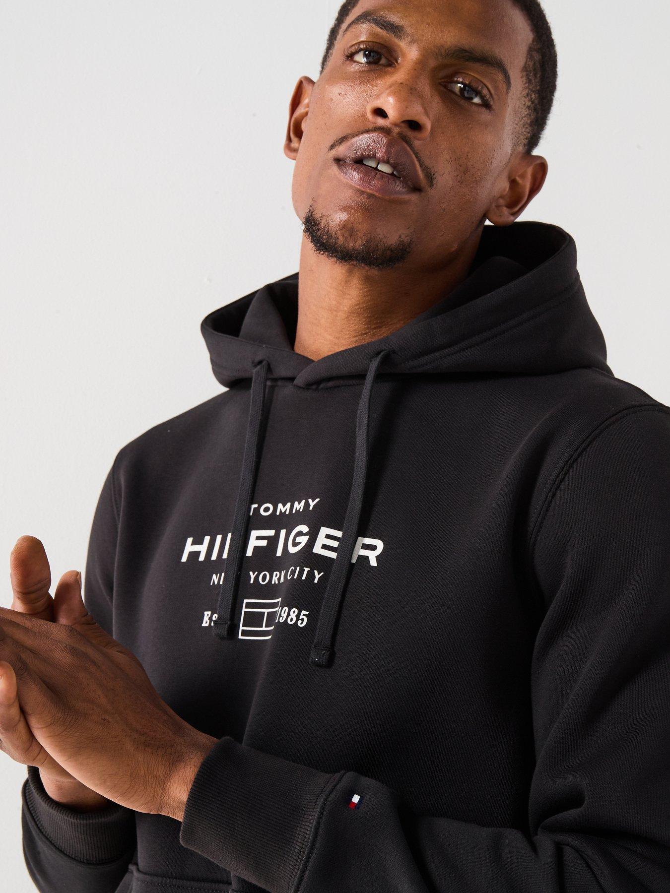 Image 4 of 4 of Tommy Hilfiger Oval Graphic Hoodie - Black