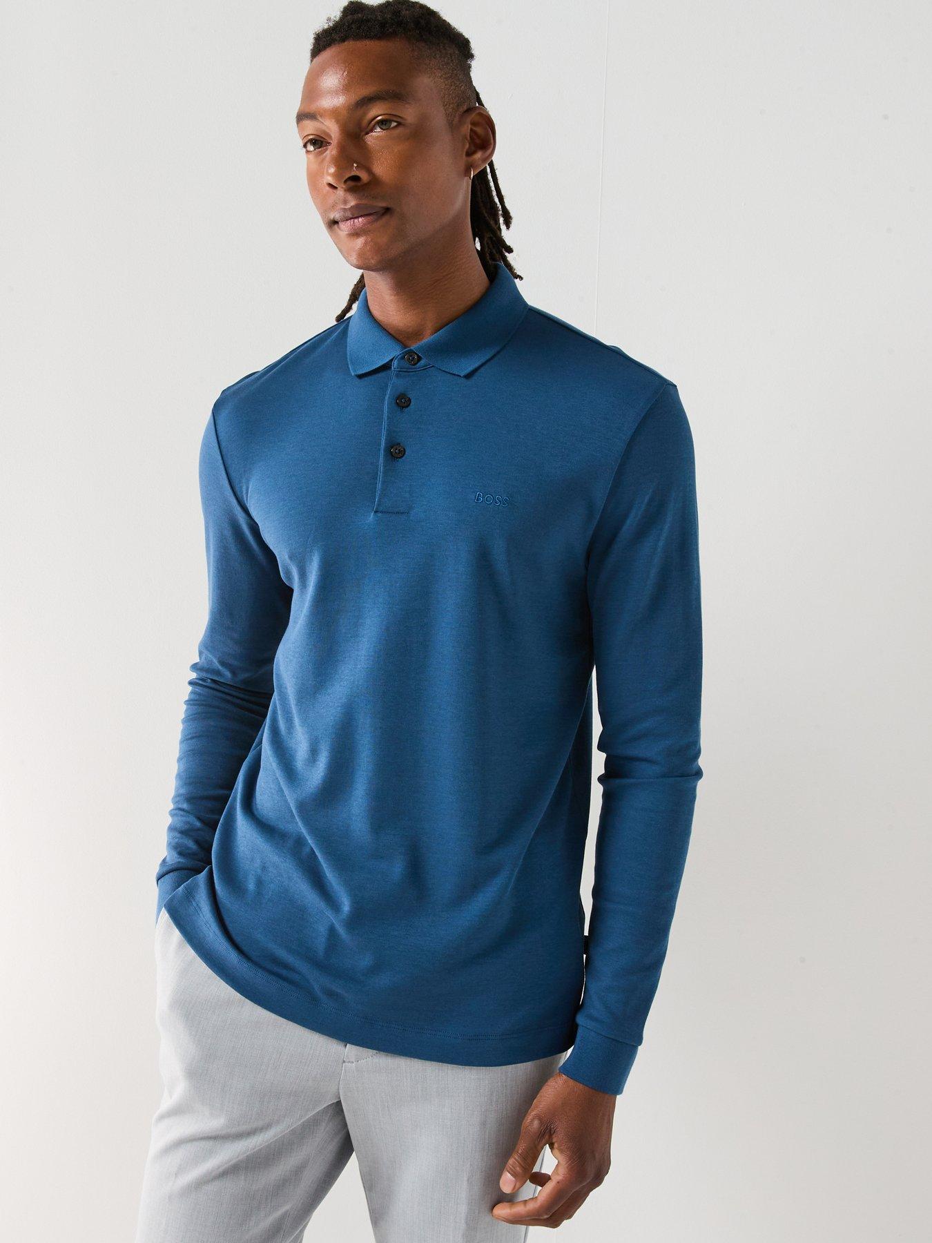 undefined Pado 30 Long Sleeve Piquq Polo Shirt - Dark Blue