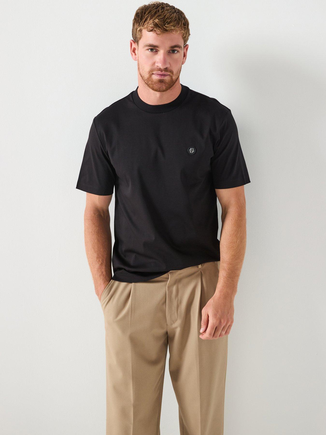 undefined Boss C-taut 01 Regular Fit Nikel Logo T-shirt - Black