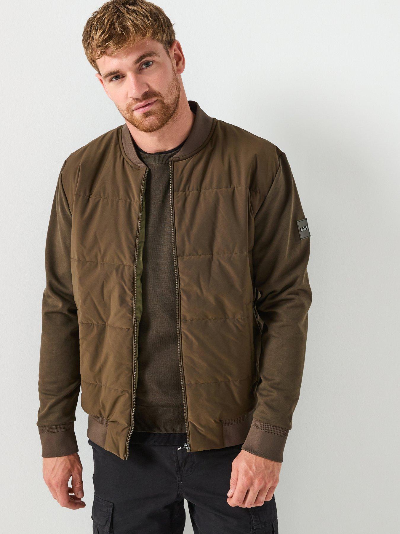 undefined Boss H-skiles 100 Regular Fit Zip Through Sweat Bomber - Khaki