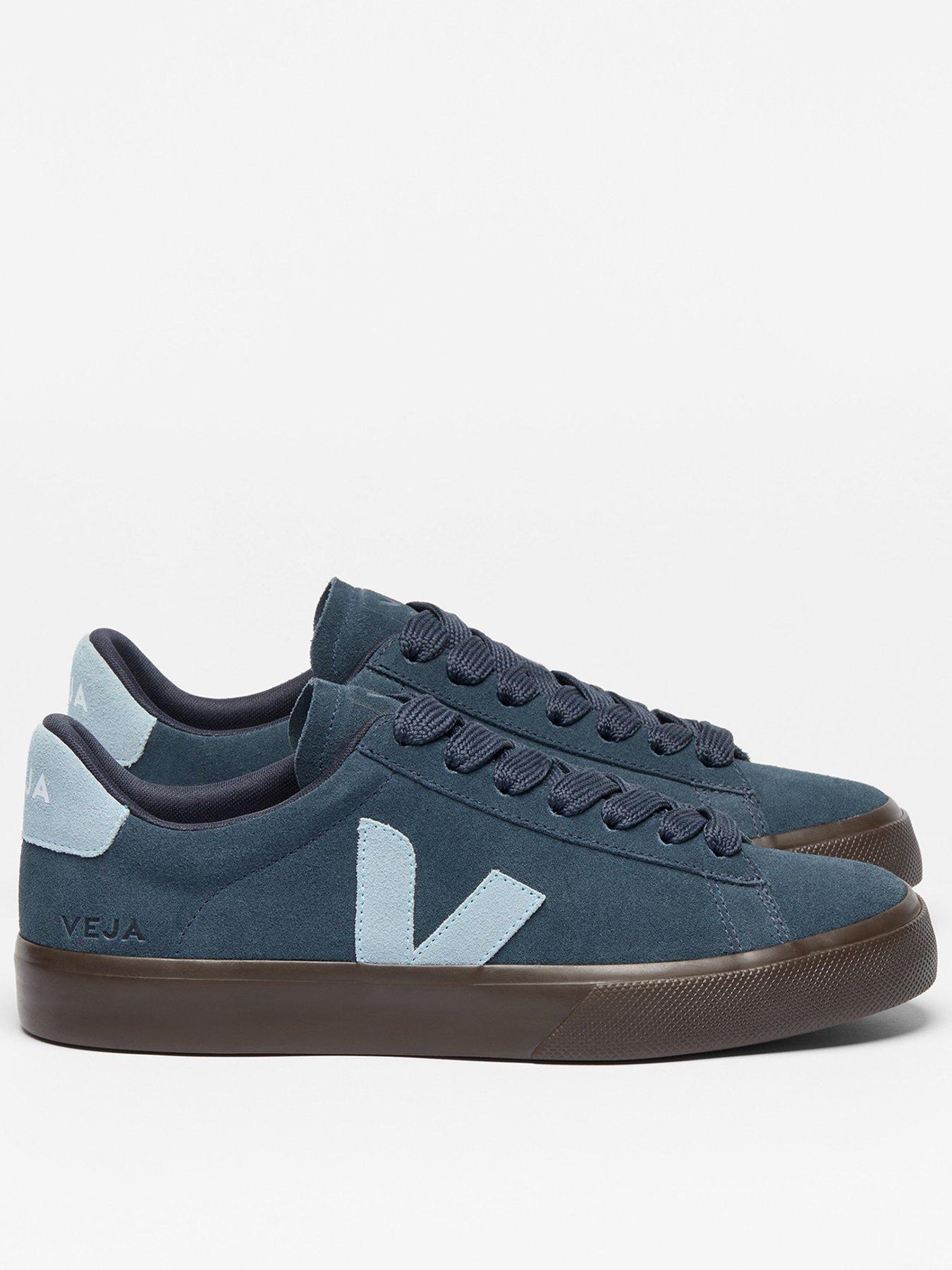Veja Mens Campo Bold Suede Trainer- Blue