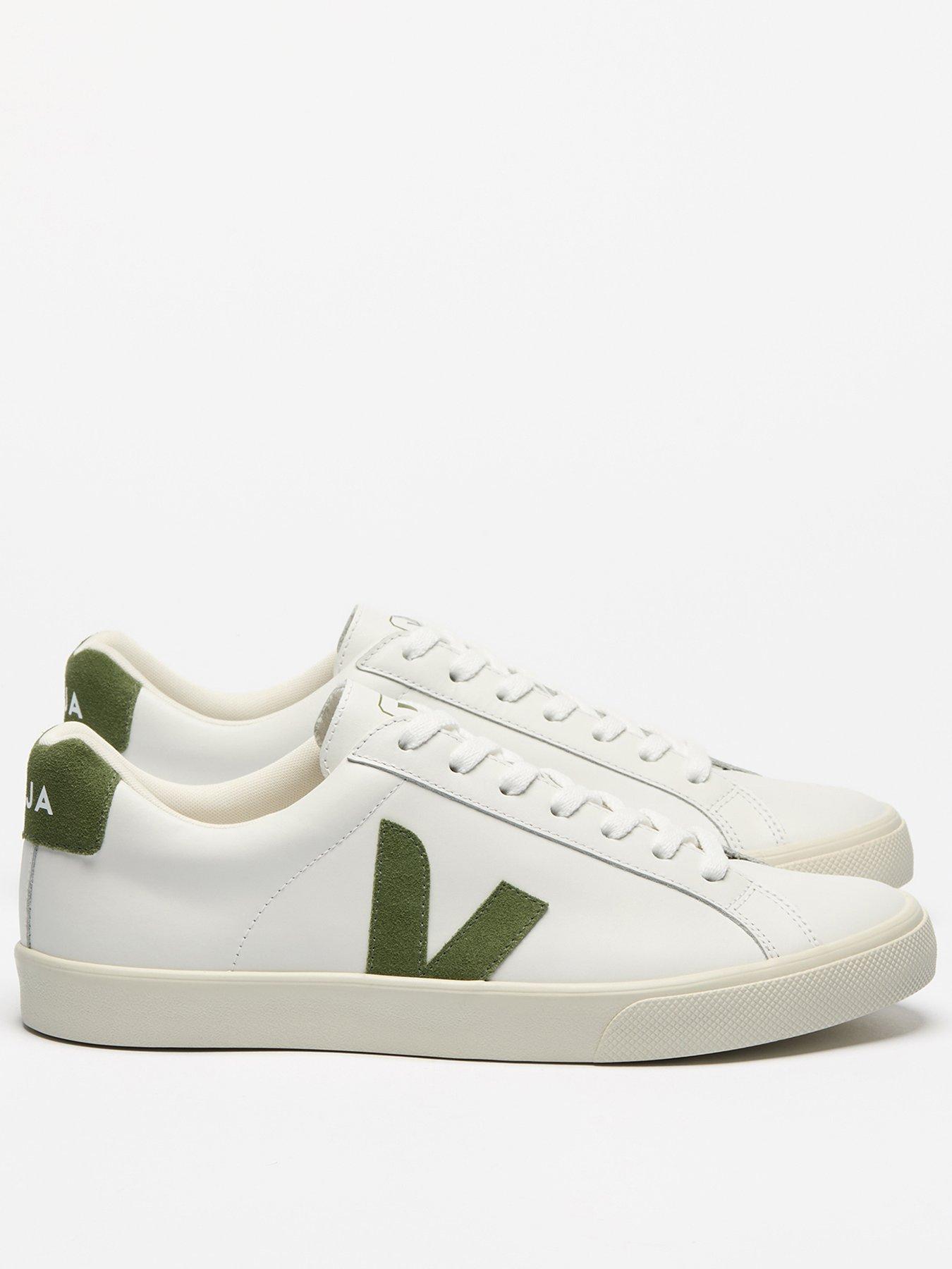 Veja Unisex Esplar Logo Leather Trainers - White