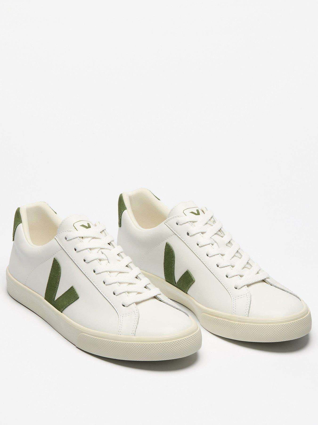 Image 2 of 3 of Veja Unisex Esplar Logo Leather Trainers - White
