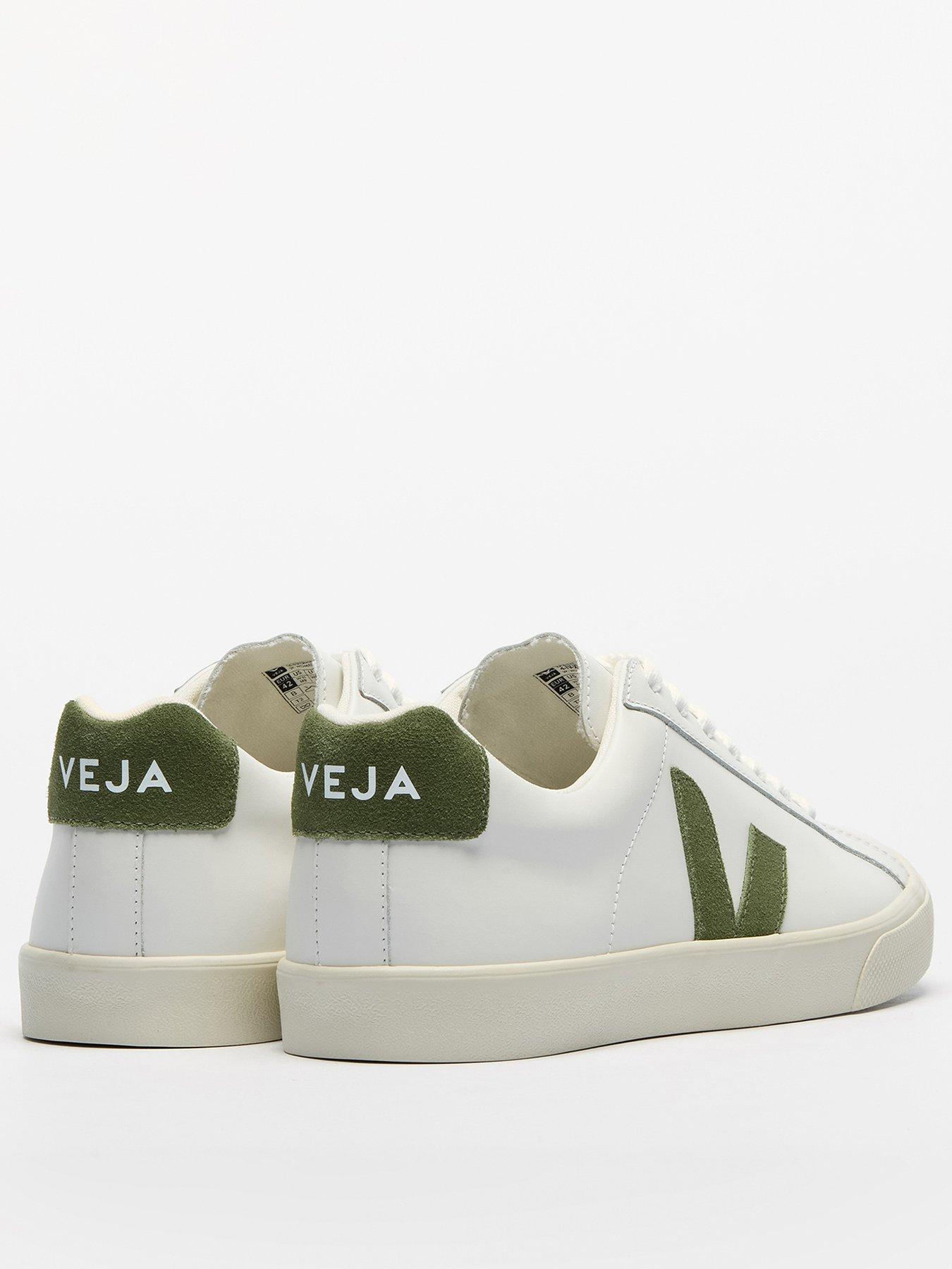 Image 3 of 3 of Veja Unisex Esplar Logo Leather Trainers - White