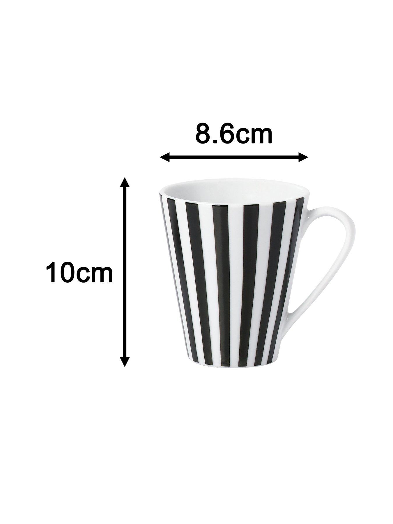 Image 7 of 7 of WATERSIDE 24-Piece Split Stripe Dinner Service Set in Black