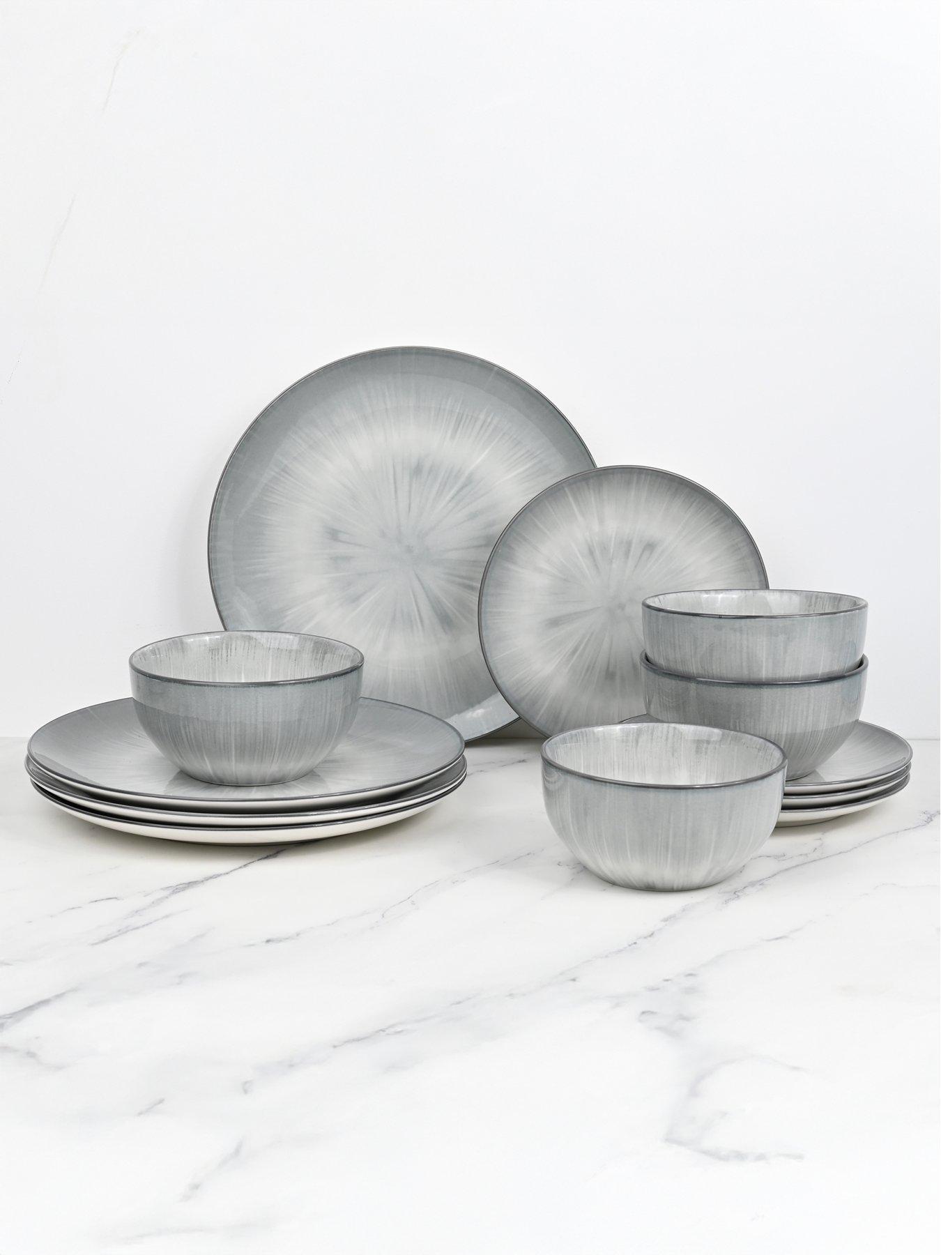 undefined 12PC Grey Star Reactive Glaze