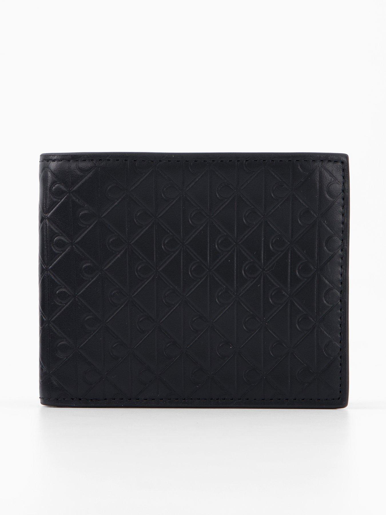 Image 1 of 5 of Calvin Klein All Over Print CK Emblem Billfold Wallet - Black