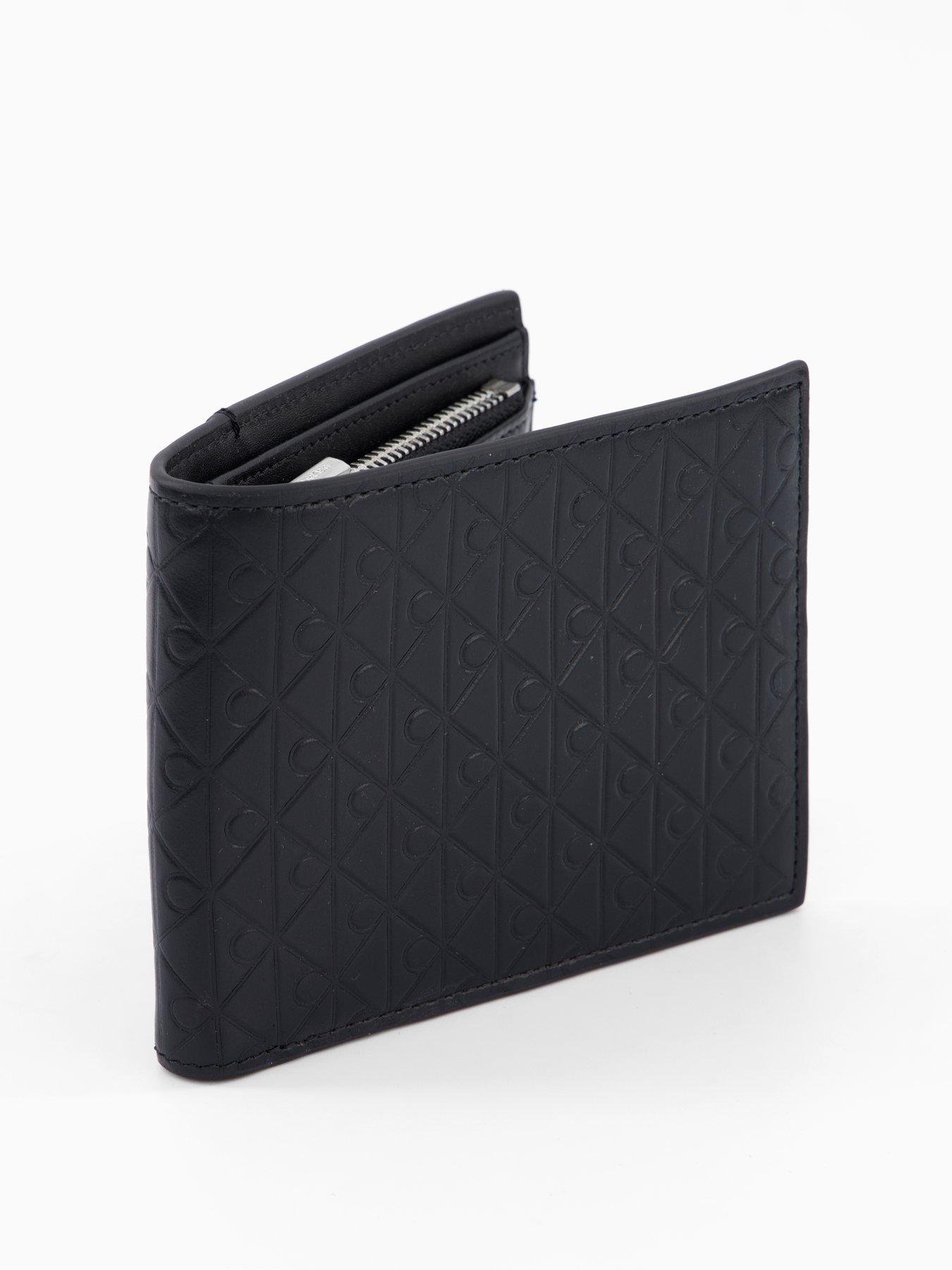 Image 2 of 5 of Calvin Klein All Over Print CK Emblem Billfold Wallet - Black